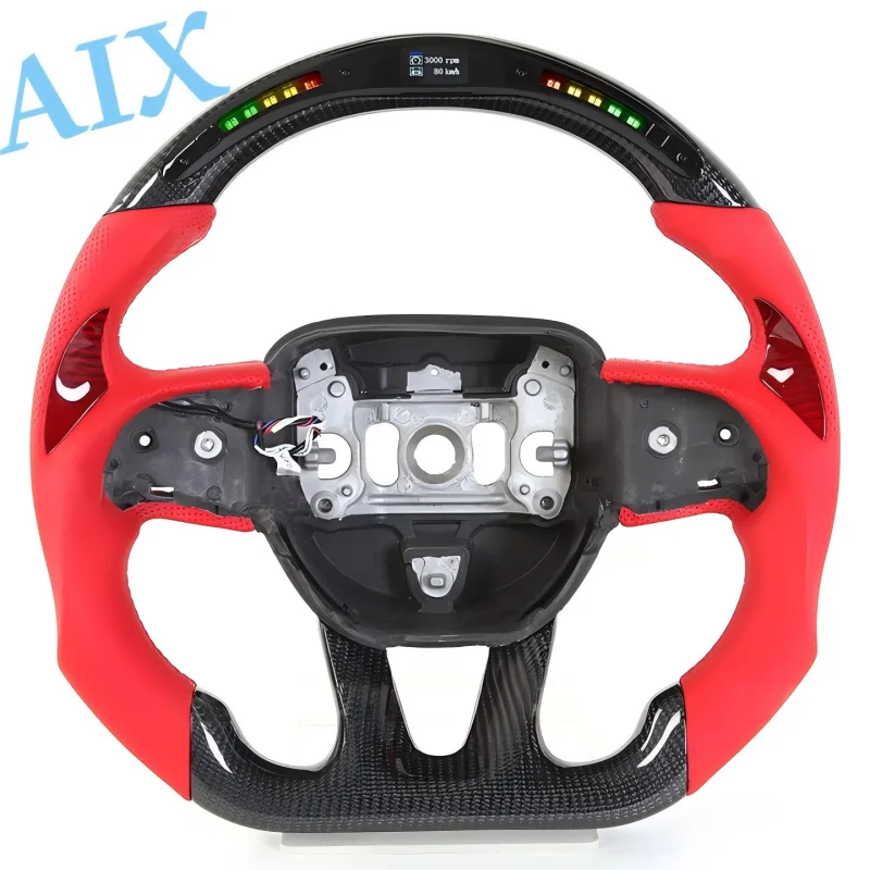 Руль из настоящего углеродного волокна подходит для Dodge Charger Challenger SRT 2015+ со светодиодными фонарями, спортивный дизайн
Руль из настоящего углеродного волокна подходит для Dodge Charger Challenger SRT 2015+ со светодиодными фонарями, спортивный дизайн