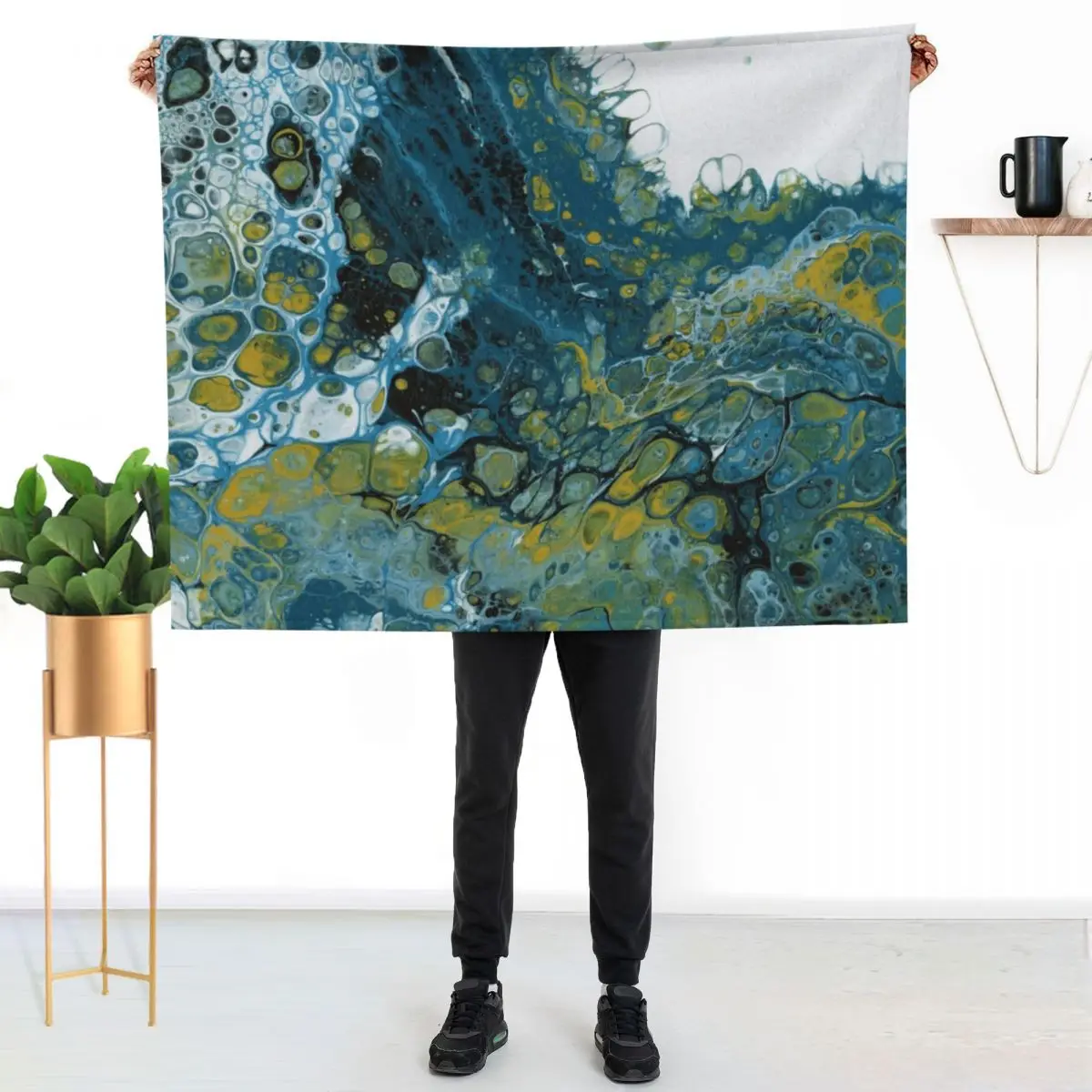 Teal Wave Throw Blanket Stain Resistant Cozy Warm Blanket
Teal Wave Throw Blanket Stain Resistant Cozy Warm Blanket