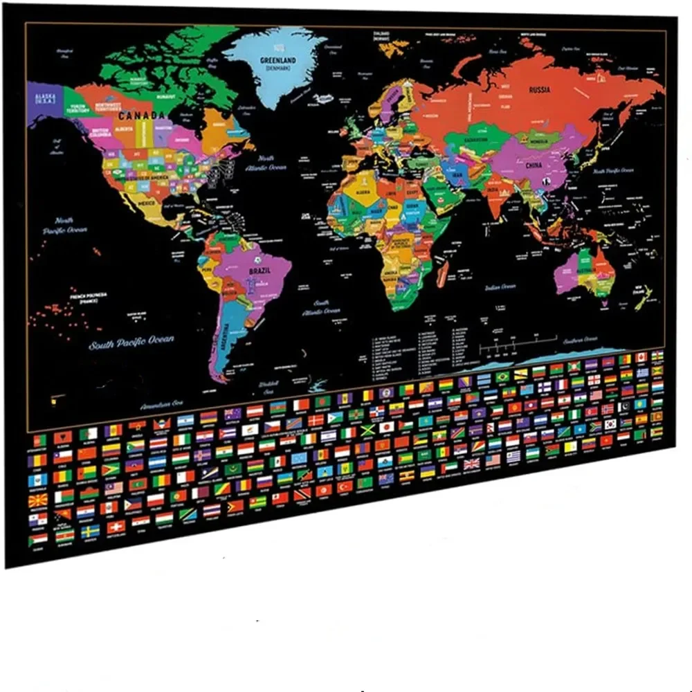 Top Deluxe Scratch Off Map, Wall Art Map Poster with Flags, Scratch Layer Coating Map Wall Decor Painting for Travel Room Office
Top Deluxe Scratch Off Map, Wall Art Map Poster with Flags, Scratch Layer Coating Map Wall Decor Painting for Travel Room Office