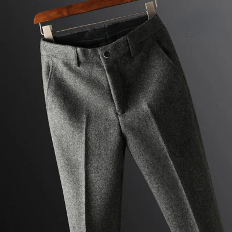 2021 Autumn Winter New Men's Suit Pants Fashion Business Casual Woolen Suit Pants Male Straight Formal Trousers F202
2021 Autumn Winter New Men's Suit Pants Fashion Business Casual Woolen Suit Pants Male Straight Formal Trousers F202