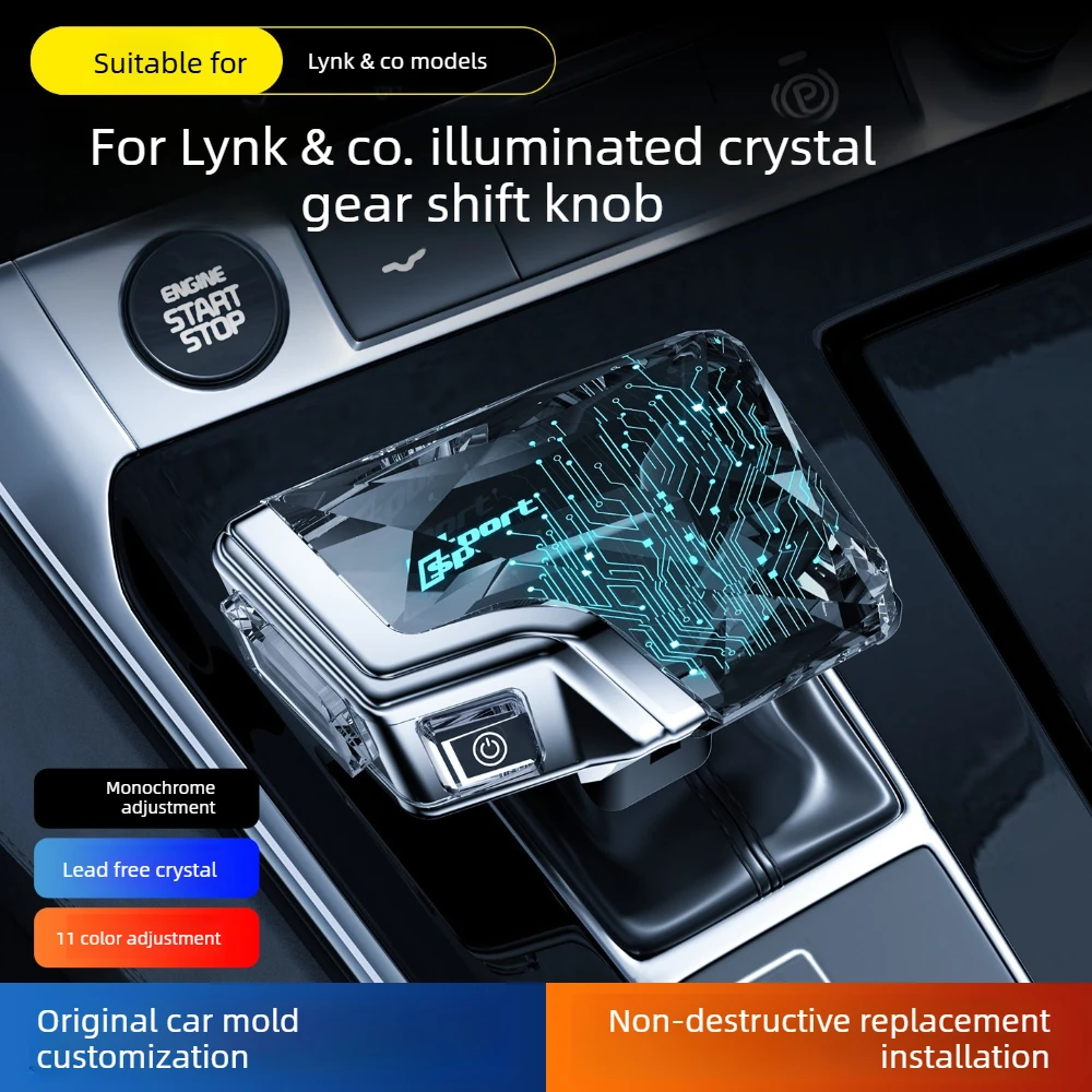 For Lynk Co 01 02 03 05 09 LED Crystal Gear Shift Knob Yacht Style Aircraft Type Ambient Light Refit Interior Parts Accessories
For Lynk Co 01 02 03 05 09 LED Crystal Gear Shift Knob Yacht Style Aircraft Type Ambient Light Refit Interior Parts Accessories