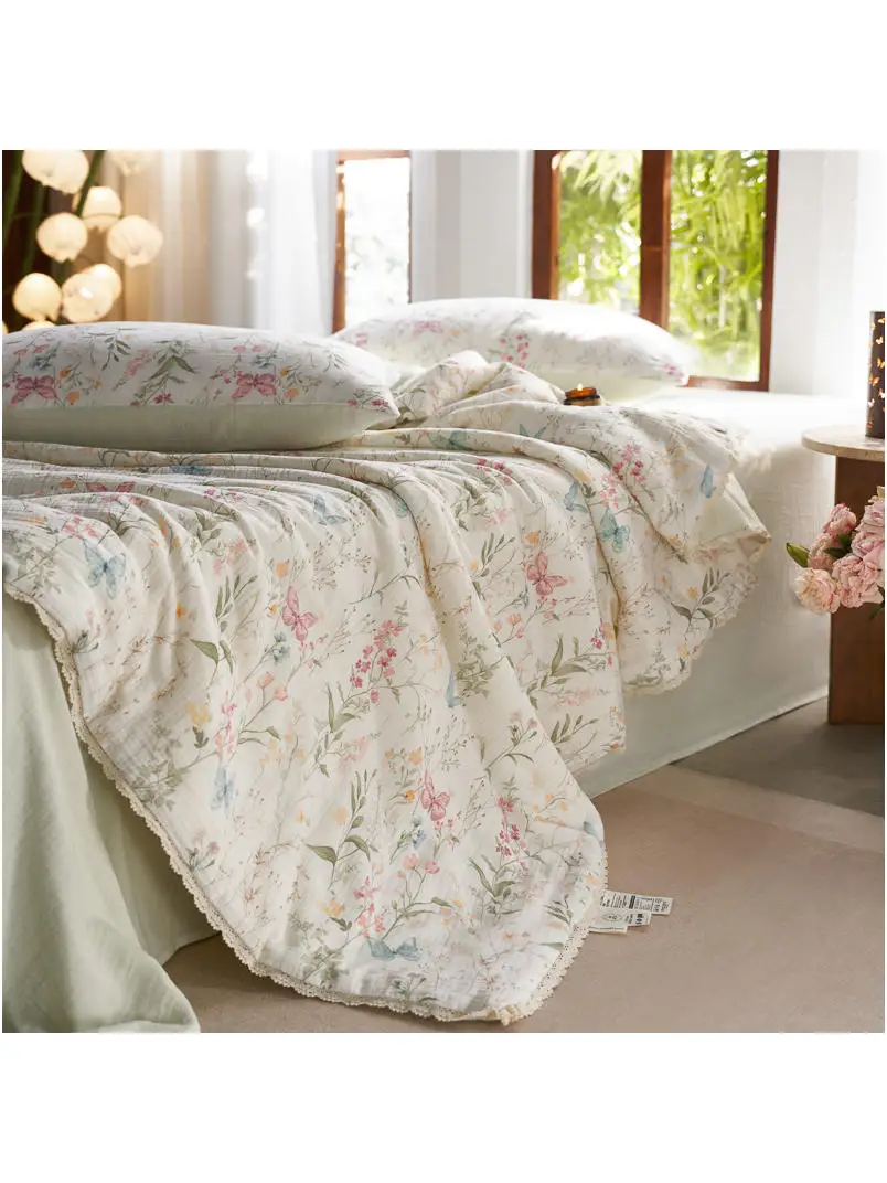 Summer Cotton Fog Sensation eet Set Double Layer Pure Cotton Digital Printing Cool Feeling Air Conditioner Quilt Duvet Cover
Summer Cotton Fog Sensation eet Set Double Layer Pure Cotton Digital Printing Cool Feeling Air Conditioner Quilt Duvet Cover
