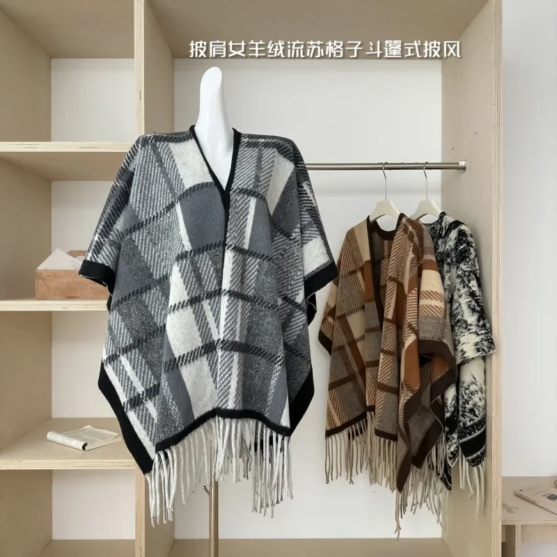 Sweet Hot Girl Retro British Style Scarf Women's Winter Striped Thick Warm Knitted Cape Shawl Fashion Female Clothes
Sweet Hot Girl Retro British Style Scarf Women's Winter Striped Thick Warm Knitted Cape Shawl Fashion Female Clothes