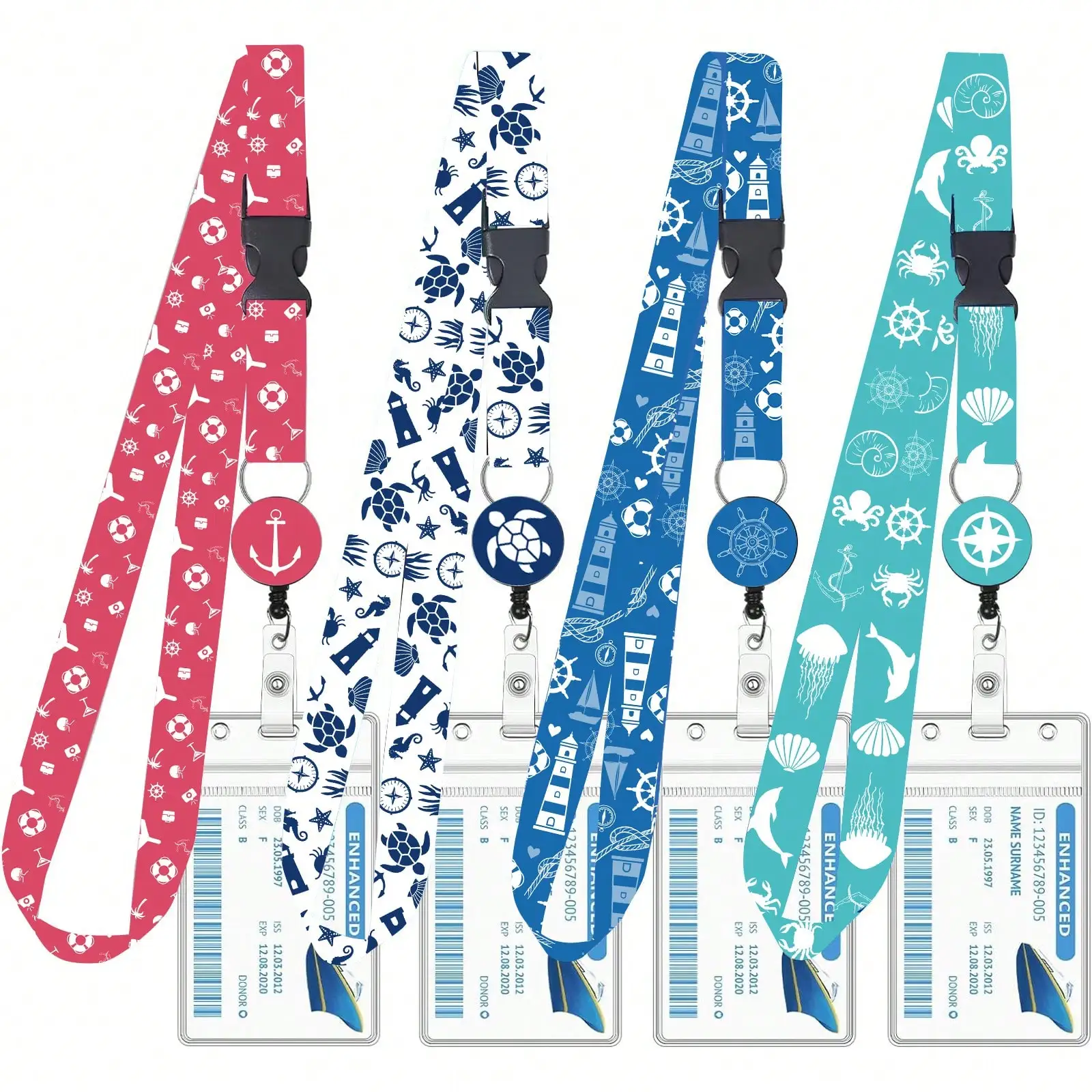 4pcs/Pack Retractable Cruise Lanyard With Waterproof ID Badge Holder, Essential Cruise Accessory
4pcs/Pack Retractable Cruise Lanyard With Waterproof ID Badge Holder, Essential Cruise Accessory
