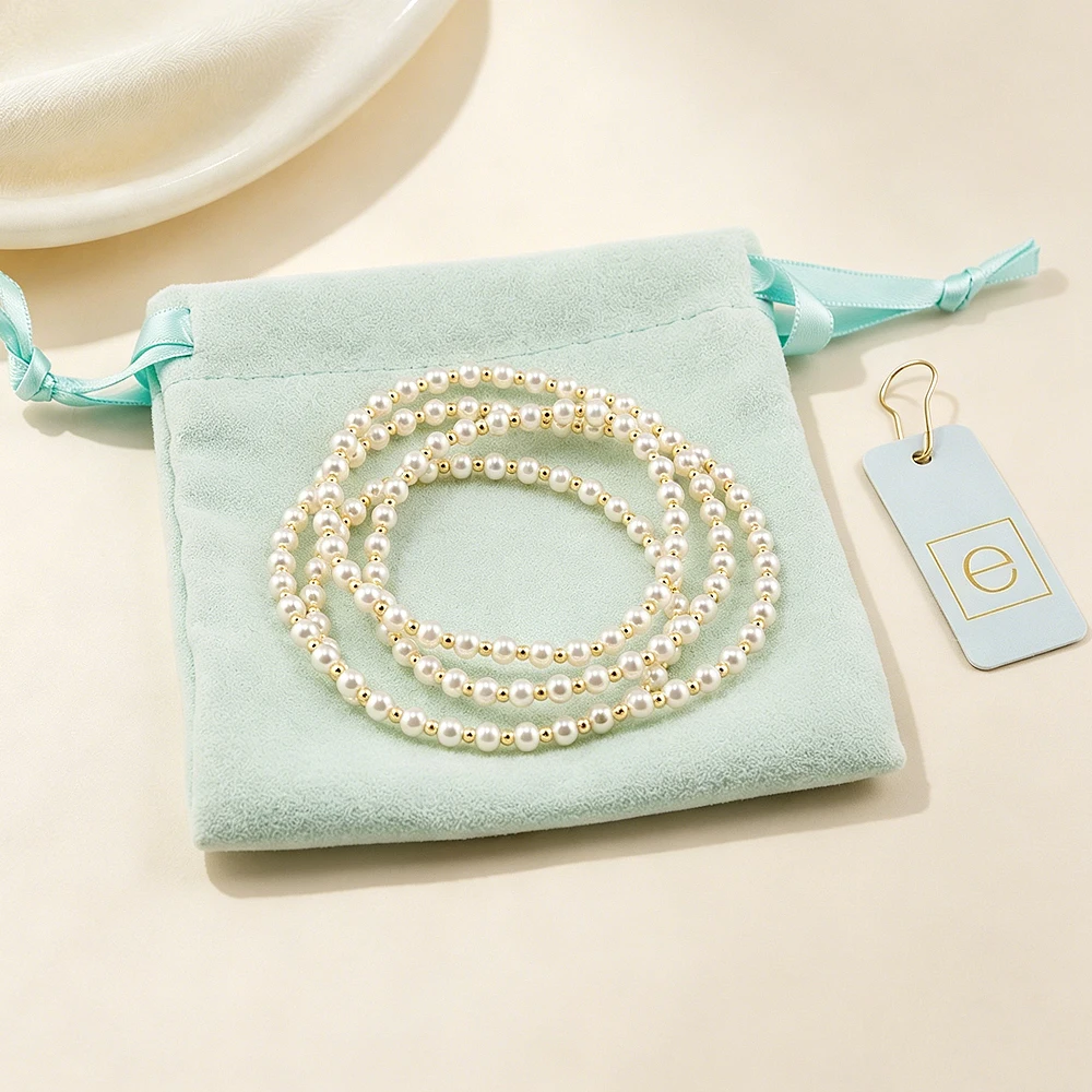 VKVVA Fashion Jewerly Daily Classic Grateful Pattern 2mm Stackable 3pcs Bead Bracelet with 4mm Pearl for Lover Birthday Gifts
VKVVA Fashion Jewerly Daily Classic Grateful Pattern 2mm Stackable 3pcs Bead Bracelet with 4mm Pearl for Lover Birthday Gifts