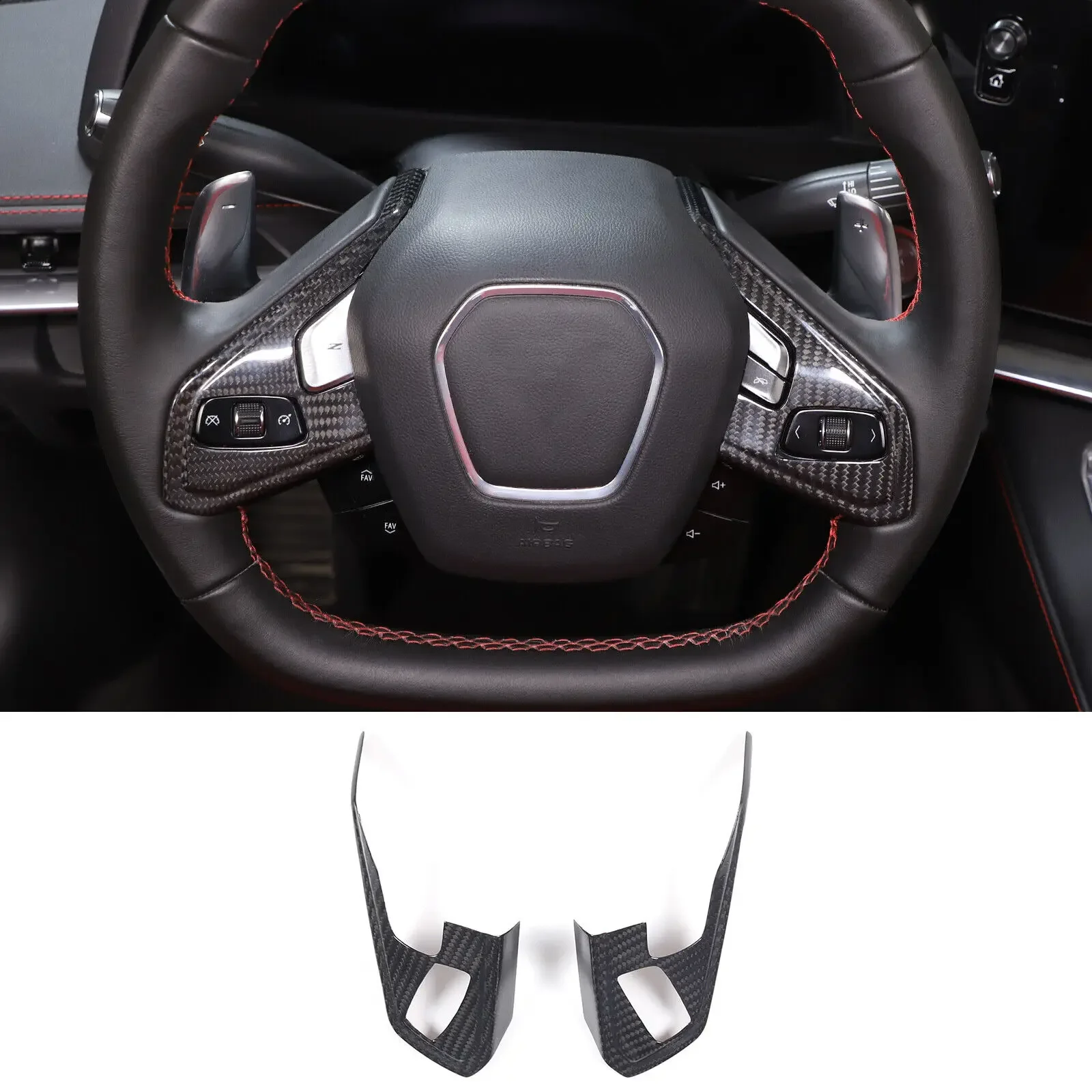 For Chevrolet Corvette C8 Z51 Z06 2020-2023 Real Carbon Fiber Car Steering Wheel Button Frame Cover Trim Sticker Car Accessorie
For Chevrolet Corvette C8 Z51 Z06 2020-2023 Real Carbon Fiber Car Steering Wheel Button Frame Cover Trim Sticker Car Accessorie