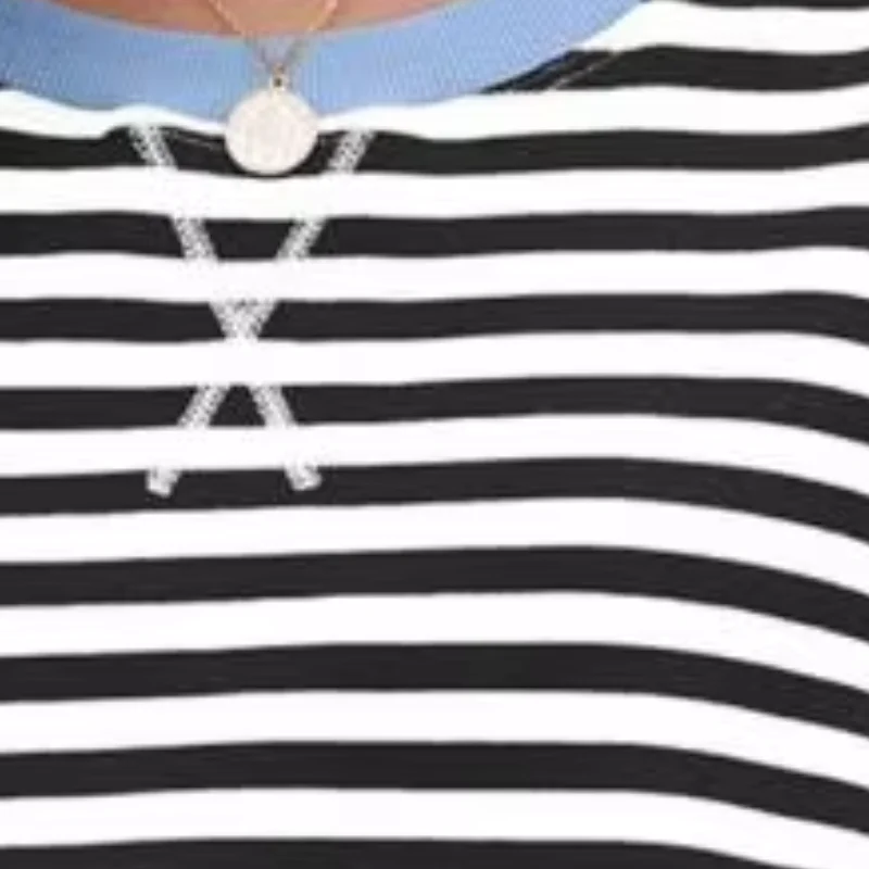 Women Breathable Summer Tee Fit Striped Print Short Sleeve Tee Tops Elastic Fit Summer Pullover Tops
Women Breathable Summer Tee Fit Striped Print Short Sleeve Tee Tops Elastic Fit Summer Pullover Tops