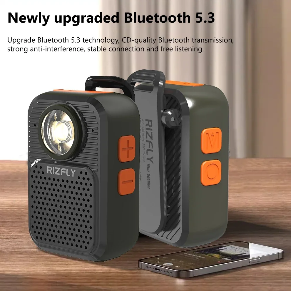 Multifunctional Wearable Speaker with Flashlight,Magnetic Back Clip, IPX6 Dustproof Shockproof, Bluetooth 5.3 for Hiking,Running
Multifunctional Wearable Speaker with Flashlight,Magnetic Back Clip, IPX6 Dustproof Shockproof, Bluetooth 5.3 for Hiking,Running