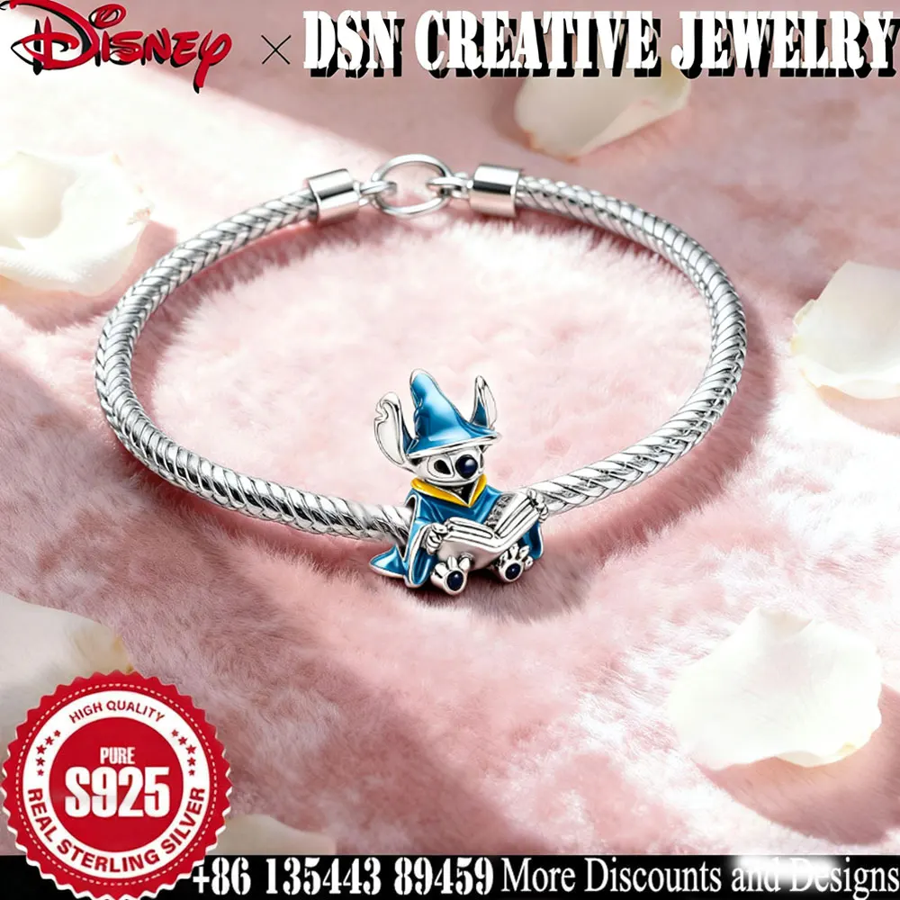 Синие эмалированные бусины Disney Stitch Magician из стерлингового серебра 925 пробы - ювелирные подарки на Хэллоуин
Синие эмалированные бусины Disney Stitch Magician из стерлингового серебра 925 пробы - ювелирные подарки на Хэллоуин