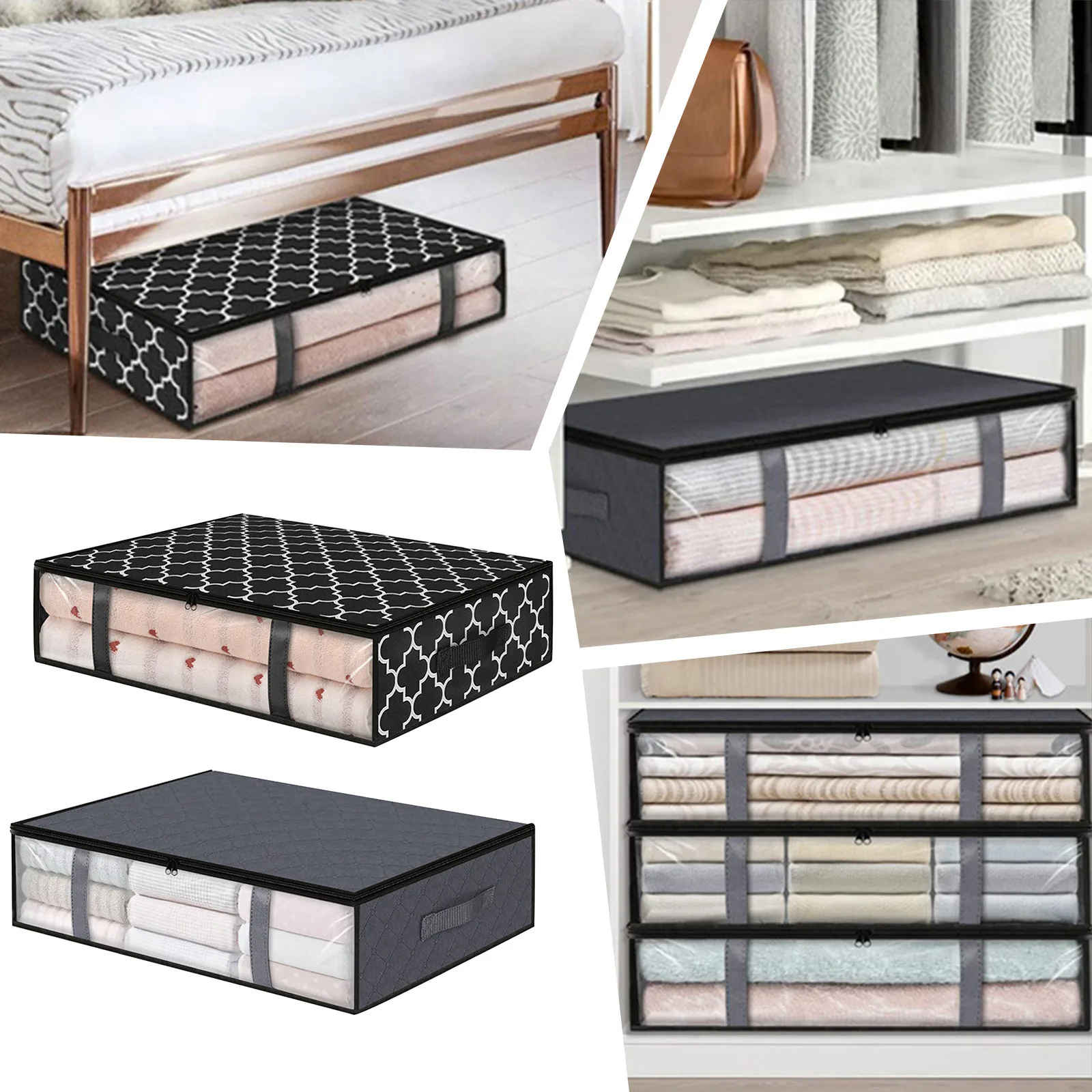 Clothes Storage Bag Blanket Packing Bag Foldable Non-Woven Storage Bag Underbed Clothes Organizer Dust Proof Storage Bag
Clothes Storage Bag Blanket Packing Bag Foldable Non-Woven Storage Bag Underbed Clothes Organizer Dust Proof Storage Bag
