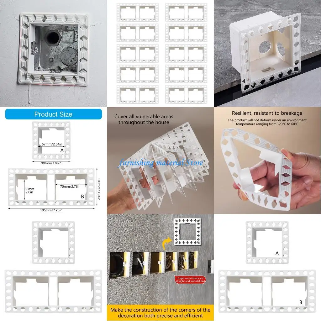 Y5GD 10 шт., настенные выключатели, розетки, внутренняя монтажная рамка, угловые протекторы для ПК, повышающие долговечность,
Y5GD 10 шт., настенные выключатели, розетки, внутренняя монтажная рамка, угловые протекторы для ПК, повышающие долговечность,