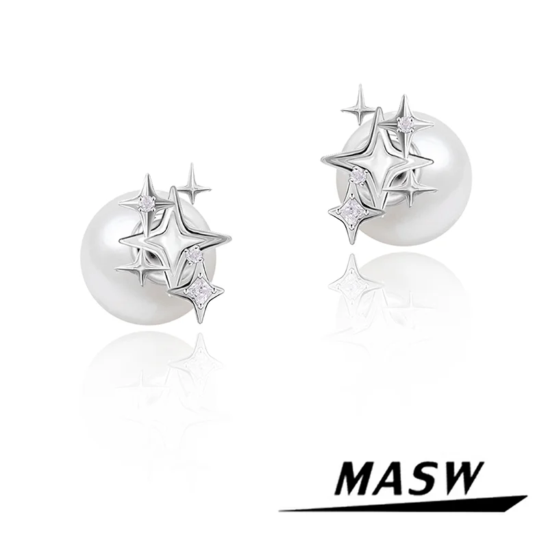 MASW Original Design Delicate Senior Glass Simulated Pearl Shiny Star Stud Earrings For Women Girl Gift Hot Sale Trendy Jewelry
MASW Original Design Delicate Senior Glass Simulated Pearl Shiny Star Stud Earrings For Women Girl Gift Hot Sale Trendy Jewelry