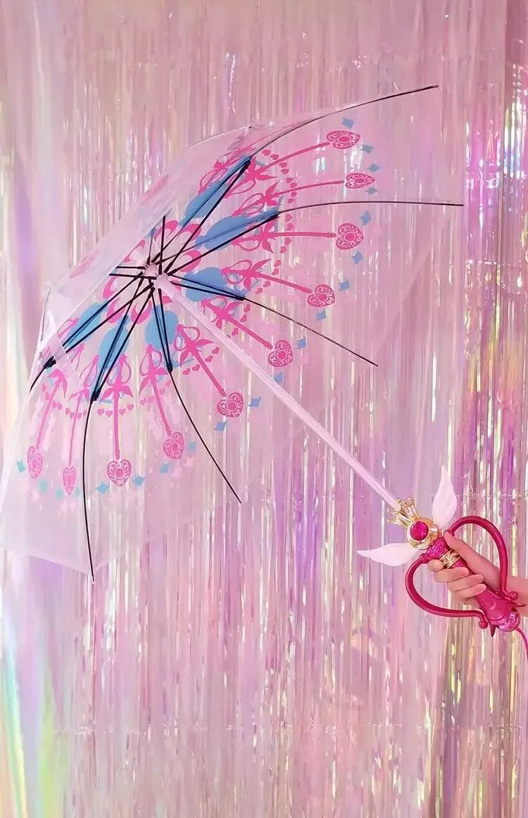 Anime Magic Stick Moonlight Umbrella Second Generation Clear LED Light Transparent Umbrella Costume Cosplay Show Props Girl Gift
Anime Magic Stick Moonlight Umbrella Second Generation Clear LED Light Transparent Umbrella Costume Cosplay Show Props Girl Gift
