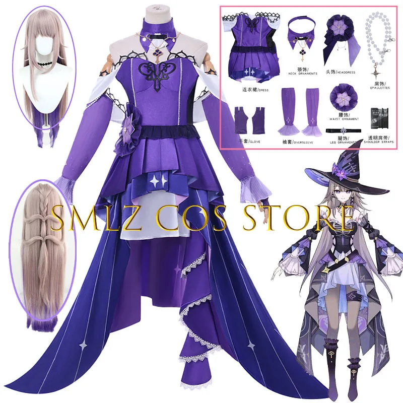 Concert Herta Cosplay Game Honkai: Star Rail Cosplay Costume Women The Herta Purple Dress Outfit Set Hallowen Party Clothing
Concert Herta Cosplay Game Honkai: Star Rail Cosplay Costume Women The Herta Purple Dress Outfit Set Hallowen Party Clothing
