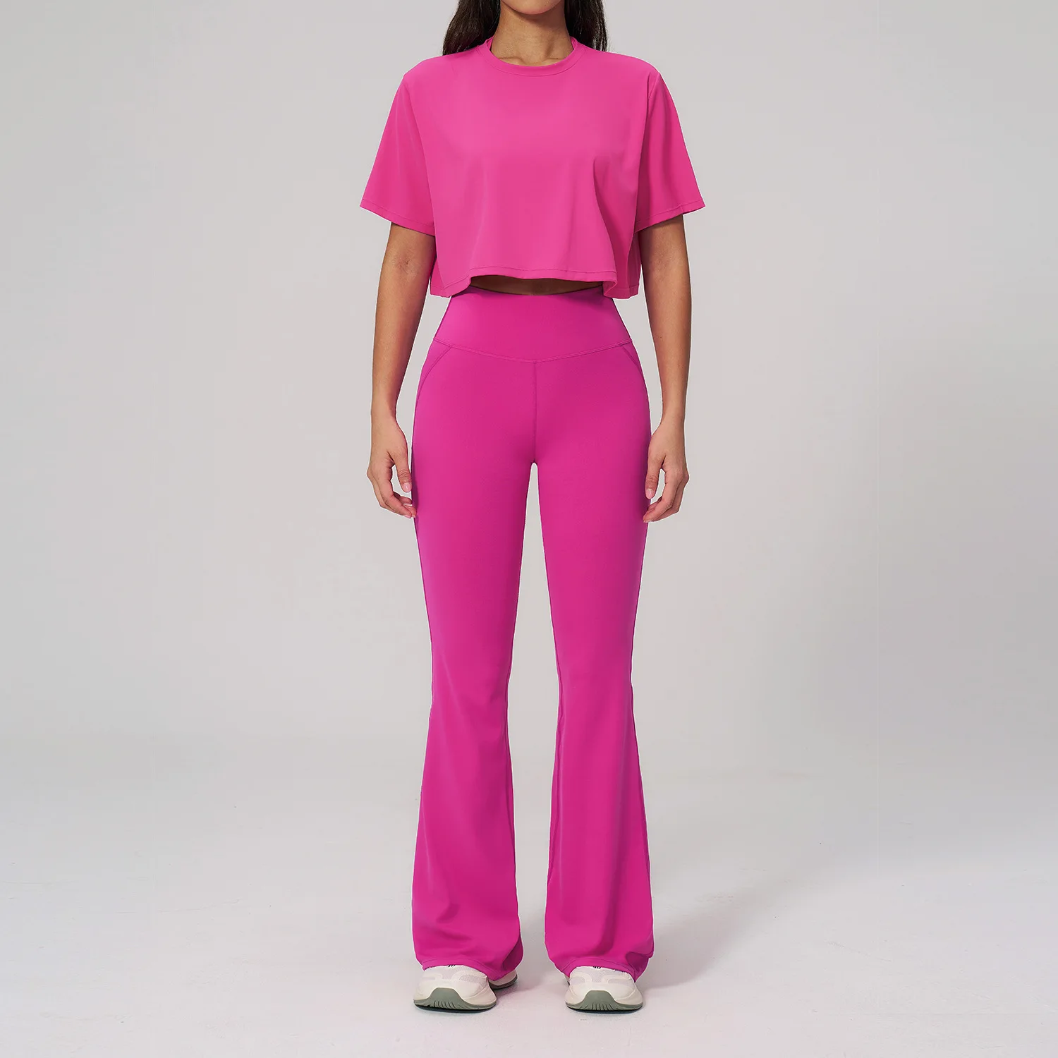 Women Sportswear Yoga Set 2-piece Fitness Set Gym Clothing Fitness Short Sleeved High Waisted Leggings Cycling Pants Sports Set
Women Sportswear Yoga Set 2-piece Fitness Set Gym Clothing Fitness Short Sleeved High Waisted Leggings Cycling Pants Sports Set