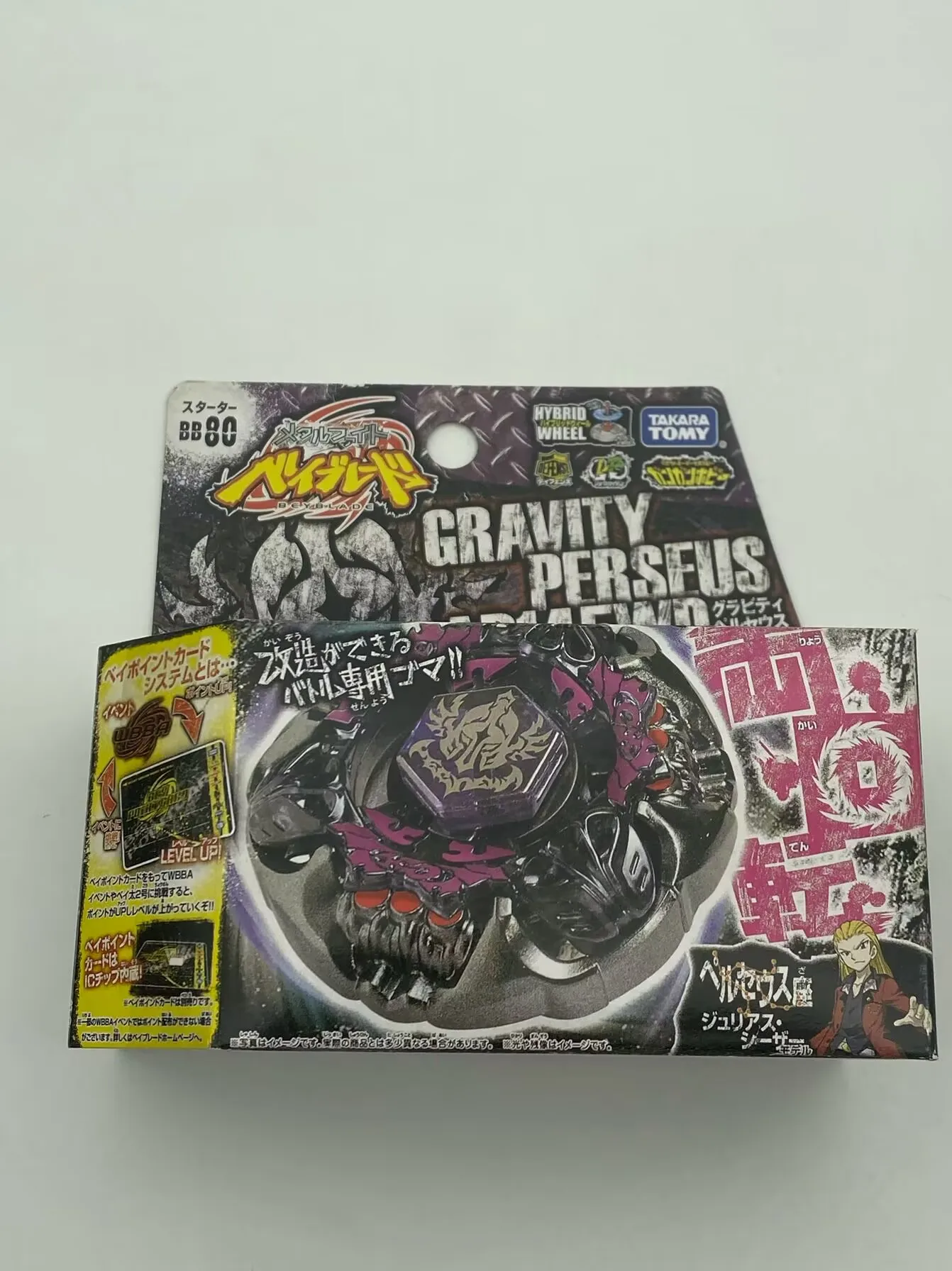 Authentic TAKARA TOMY BB80 Gravity Perseus AD145WD Metal Duel Battle Gyroscope with Reversible Attack and Defense
Authentic TAKARA TOMY BB80 Gravity Perseus AD145WD Metal Duel Battle Gyroscope with Reversible Attack and Defense
