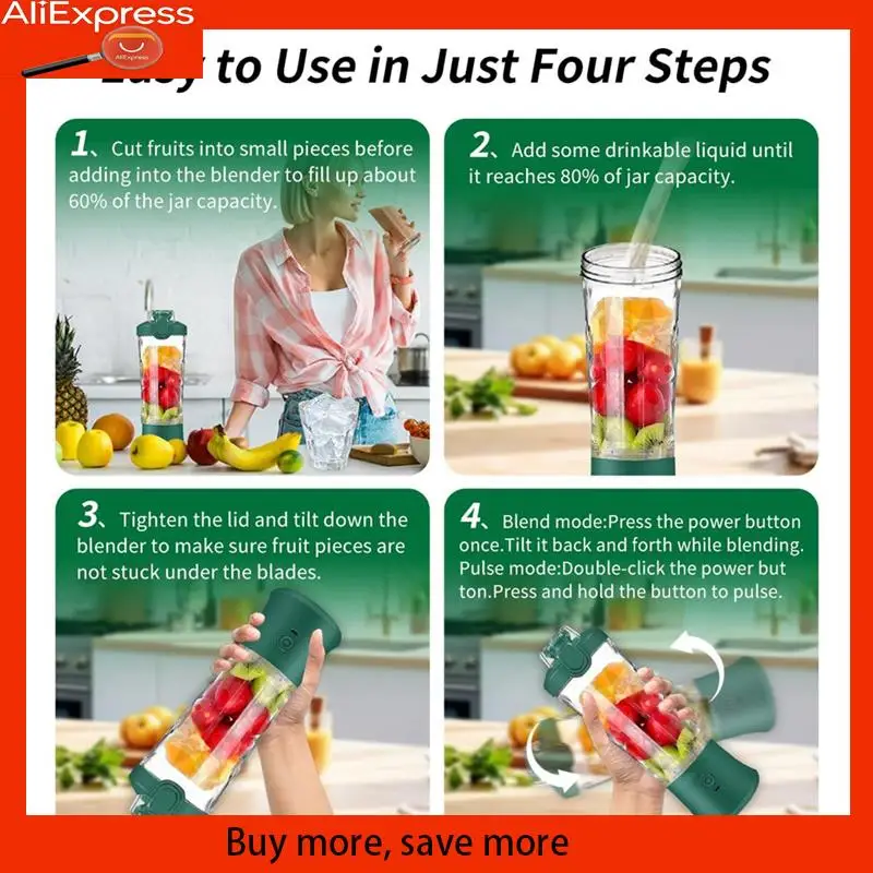 A67Z Portable Juicer Blender Wireless Juicer USB Rechargeable Large Capacity Juice Cup
A67Z Portable Juicer Blender Wireless Juicer USB Rechargeable Large Capacity Juice Cup