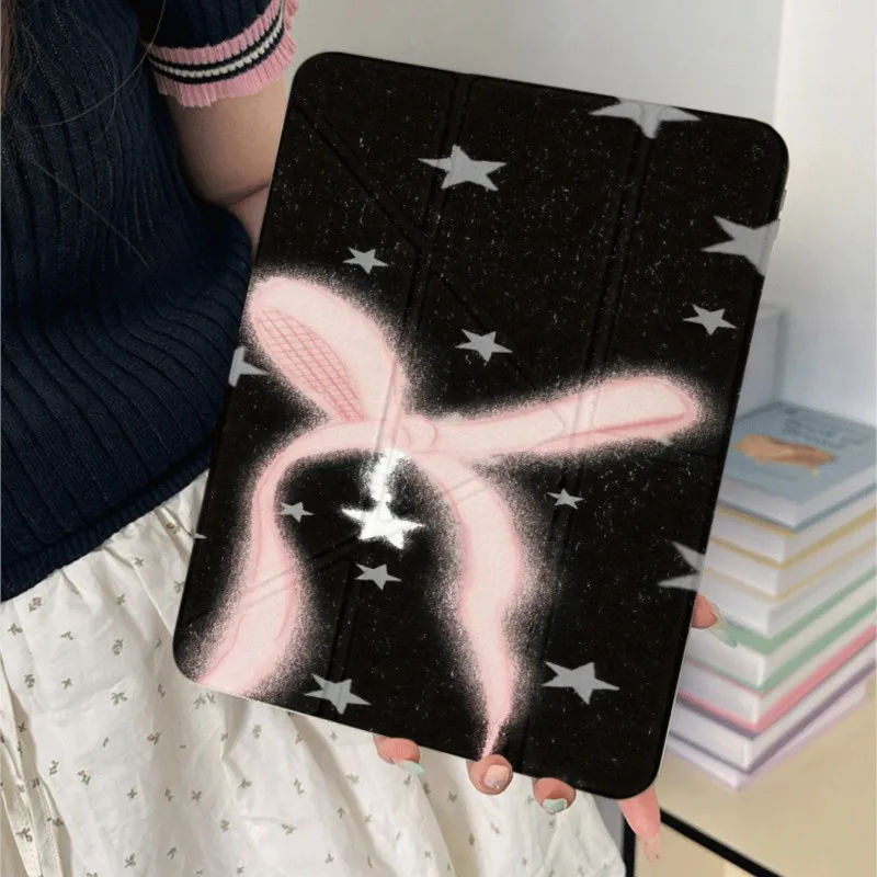 Fashion Y2K Glitter Black Pink Bow Star Tablet Case With Pencil Holder For iPad Mini 4/5/6/7 iPad 5/6th Air1/2 Pro 9.7inch Cover
Fashion Y2K Glitter Black Pink Bow Star Tablet Case With Pencil Holder For iPad Mini 4/5/6/7 iPad 5/6th Air1/2 Pro 9.7inch Cover