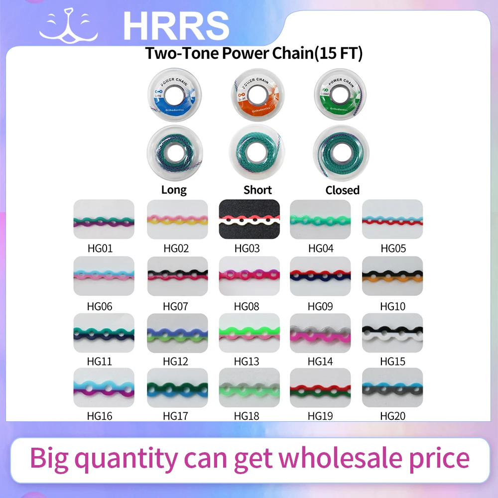 Высококачественная двухцветная длина 15 футов, стоматологическая эластичная силовая цепь, длинная/короткая/закрытая, двухцветная
Высококачественная двухцветная длина 15 футов, стоматологическая эластичная силовая цепь, длинная/короткая/закрытая, двухцветная