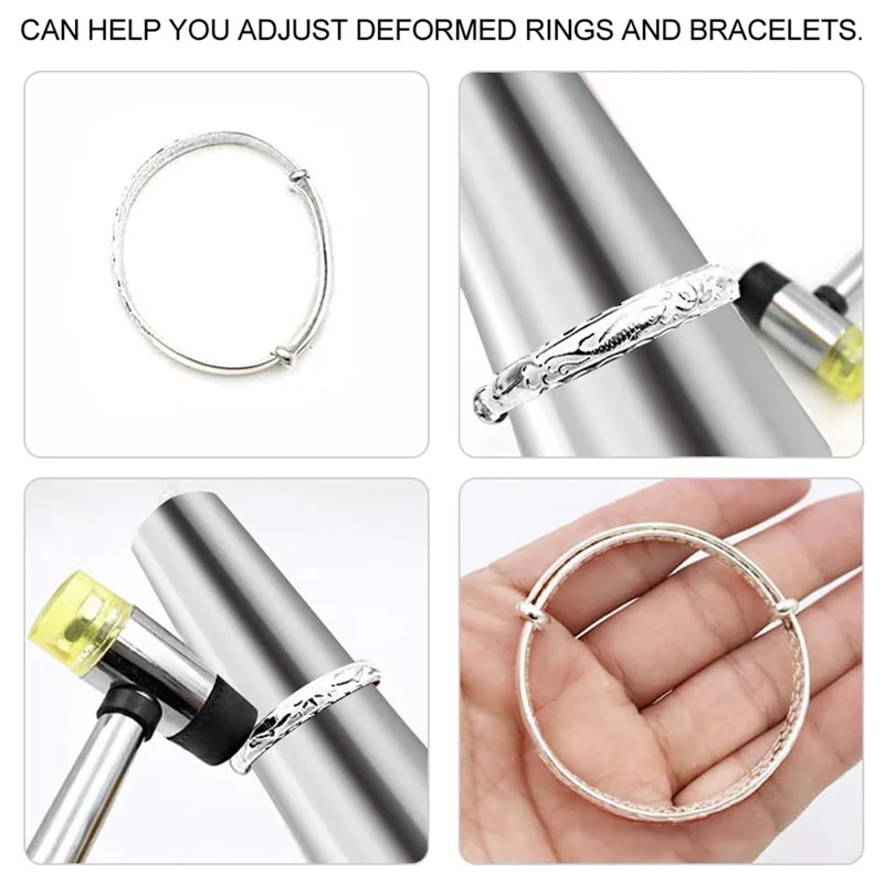 AB39-Jewelry Making Tool Bracelet Mandrel Round Bracelet Mandrel Measuring Rubber Hammer Stainless Steel Jewel Making Tool
AB39-Jewelry Making Tool Bracelet Mandrel Round Bracelet Mandrel Measuring Rubber Hammer Stainless Steel Jewel Making Tool