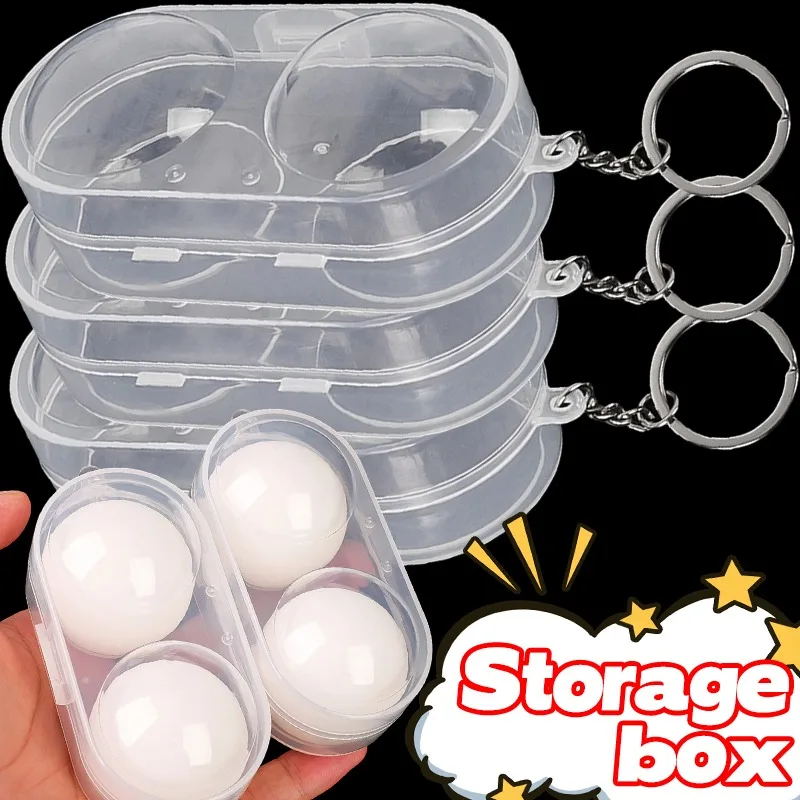 Table Tennis Ball Storage Box for 2 Ping Pong Balls Portable Clear Case Holder with Keychain for Sports Training Equipment
Table Tennis Ball Storage Box for 2 Ping Pong Balls Portable Clear Case Holder with Keychain for Sports Training Equipment