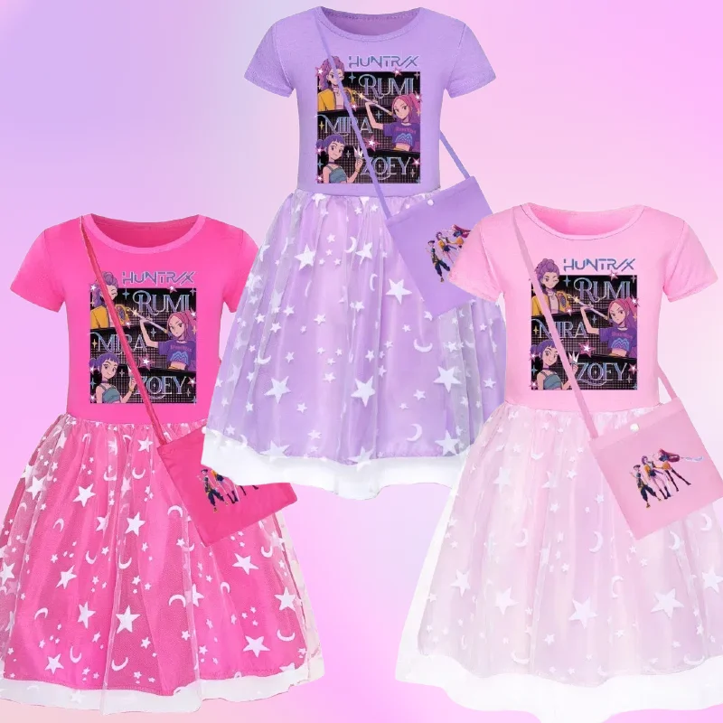 Anime Kpop Demon Hunters Cosplay Girls Dress Cute Short Sleeves Rumi Zoey Mira Costume Cartoon Print Clothes Fashion Outfits
Anime Kpop Demon Hunters Cosplay Girls Dress Cute Short Sleeves Rumi Zoey Mira Costume Cartoon Print Clothes Fashion Outfits