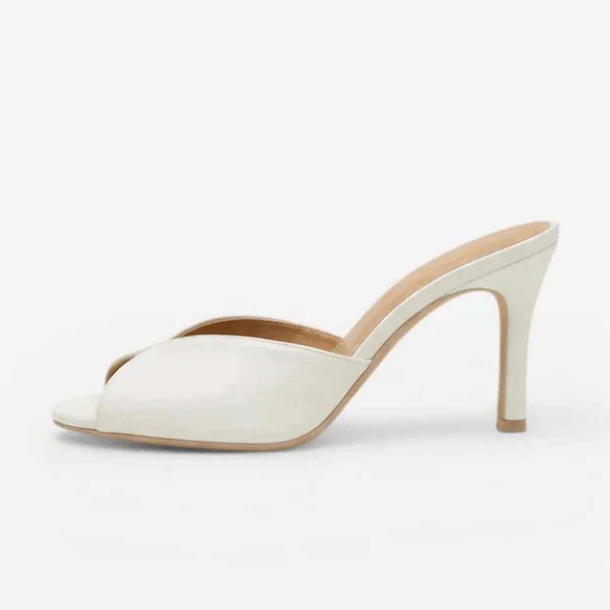Arden Furtado Summer White Peep toe Slippers Round toe pull-on Stilettos heels Sexy Word slippers Wedding shoes Extra large size
Arden Furtado Summer White Peep toe Slippers Round toe pull-on Stilettos heels Sexy Word slippers Wedding shoes Extra large size