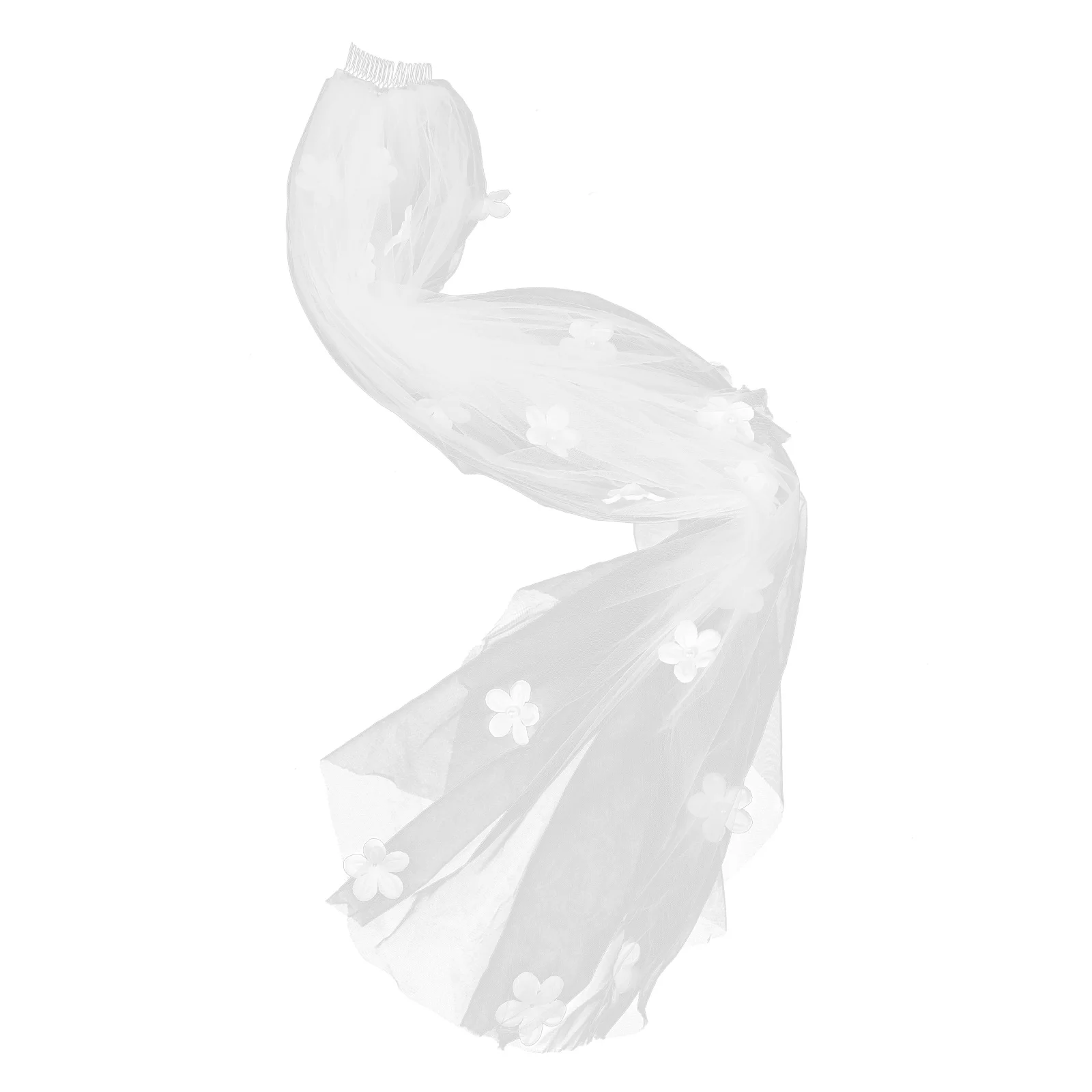 Pearl Bride Veil White Short Waist Length Floral Wedding Veil Bridal Hair Comb Accessory Wedding Veils for Women 
Pearl Bride Veil White Short Waist Length Floral Wedding Veil Bridal Hair Comb Accessory Wedding Veils for Women