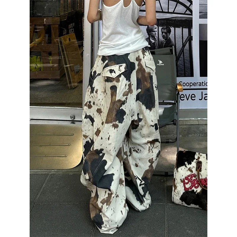 Женские мешковатые джинсы Y2k с винтажным коровьим узором, осень 2024, уличная одежда, брюки-карго в стиле Харадзюку, японские брюки большого размера в стиле хип-хоп 2000-х годов
Женские мешковатые джинсы Y2k с винтажным коровьим узором, осень 2024, уличная одежда, брюки-карго в стиле Харадзюку, японские брюки большого размера в стиле хип-хоп 2000-х годов