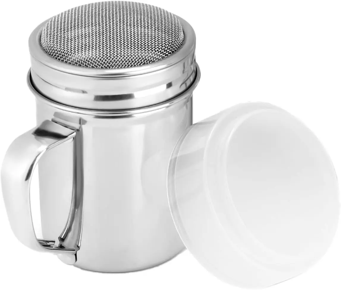 Fine Mesh Stainless Steel Powder Shaker for Sugar, Flour, Cocoa, Coffee - 6 Ounce
Fine Mesh Stainless Steel Powder Shaker for Sugar, Flour, Cocoa, Coffee - 6 Ounce