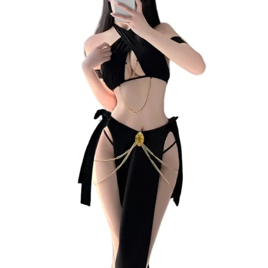Women Cosplay Costume Egyptian Cosplay Outfit With Adjustable Waist And Crossed Strap Top Babydoll Lingerie
Women Cosplay Costume Egyptian Cosplay Outfit With Adjustable Waist And Crossed Strap Top Babydoll Lingerie