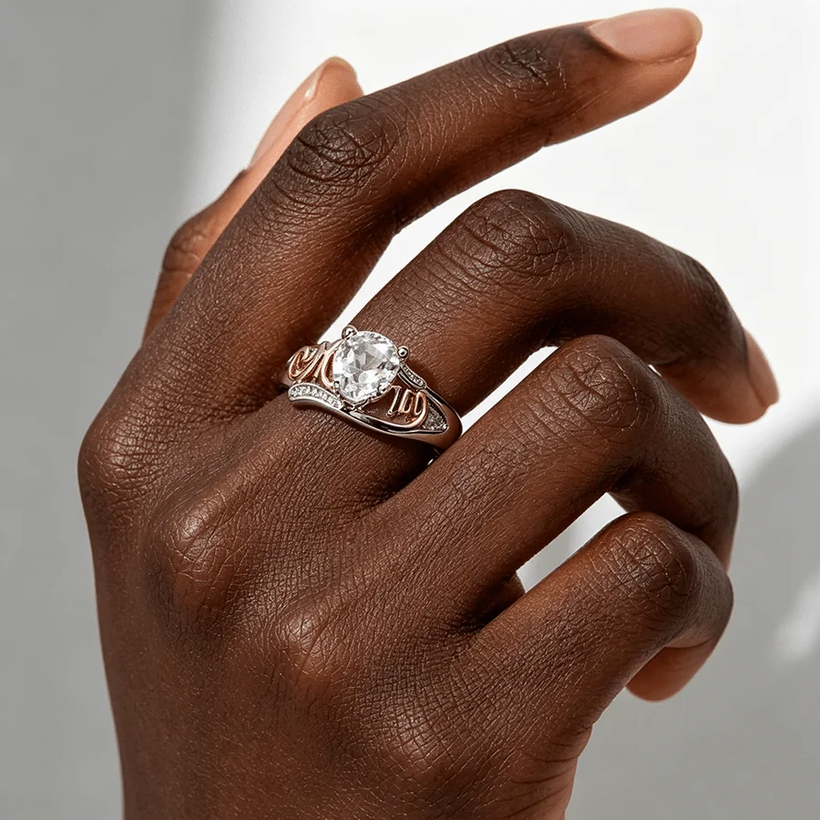 Personalized Letter Heart Ring | Two-tone Gold & Silver Anti-allergic Band | Versatile Daily Wear Accessory
Personalized Letter Heart Ring | Two-tone Gold & Silver Anti-allergic Band | Versatile Daily Wear Accessory