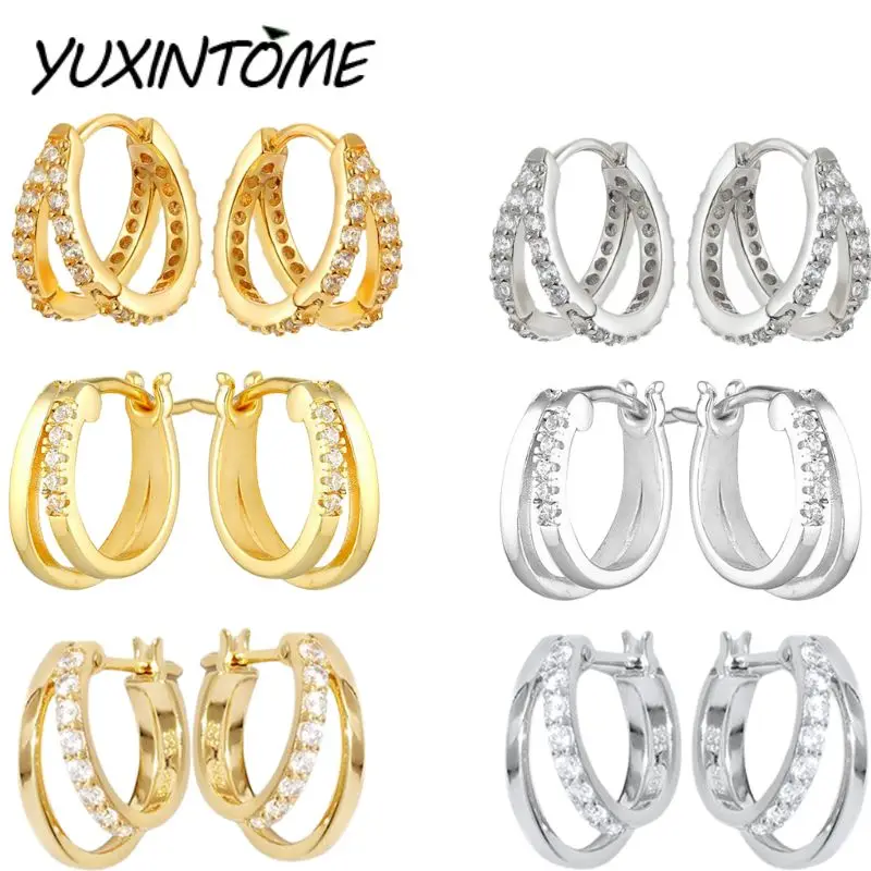 925 Sterling Silver Ear Needle European and American Niche Double-layer Zircon Fashionable Simple Earrings Ear Accessories Gift
925 Sterling Silver Ear Needle European and American Niche Double-layer Zircon Fashionable Simple Earrings Ear Accessories Gift