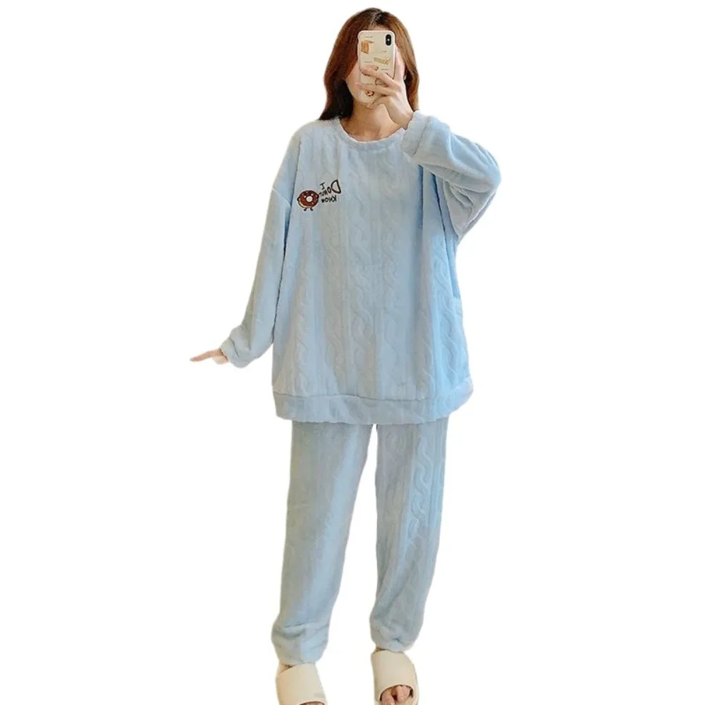 New Winter Women Sleepwear Sweet Cartoon Printed Long Sleeve & Long Pants Plus Size Soft Warm Loungewear Pajama Suit for Female
New Winter Women Sleepwear Sweet Cartoon Printed Long Sleeve & Long Pants Plus Size Soft Warm Loungewear Pajama Suit for Female