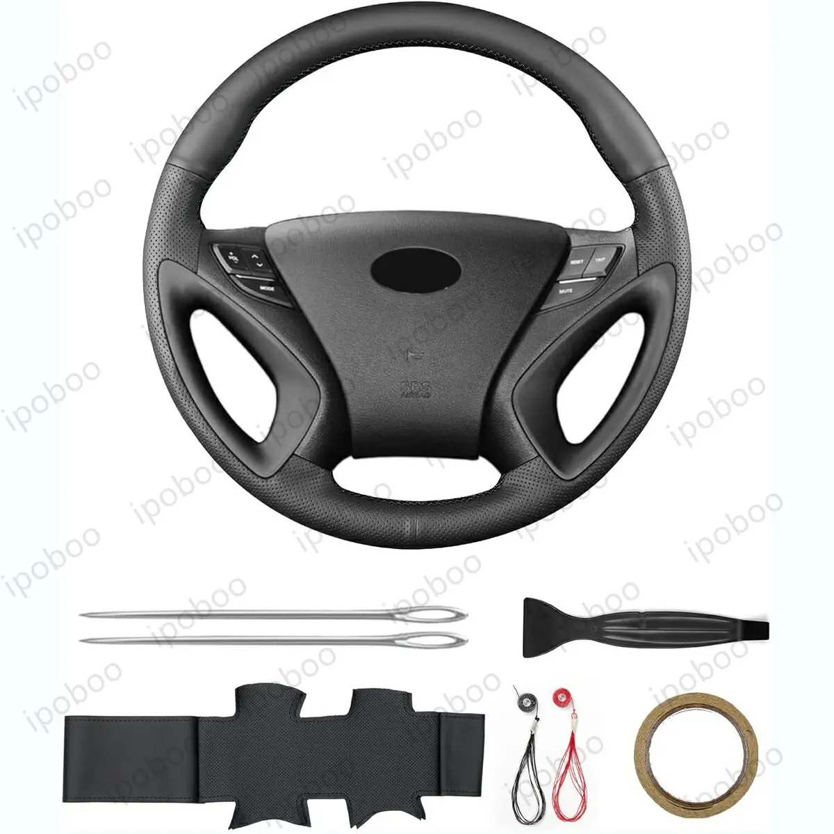 Hand Sewn Steering Wheel Cover For Hyundai 2011 Sonata Hybrid 2011 Sonata 2.0T 2011 Sonata
Hand Sewn Steering Wheel Cover For Hyundai 2011 Sonata Hybrid 2011 Sonata 2.0T 2011 Sonata