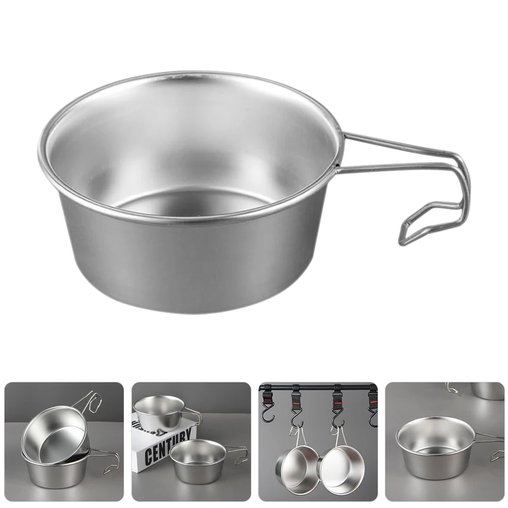 1pc Camping Bowl Stainless Steel Lightweight Durable Outdoor Handle Bowl For Coffee Water Soup Rice Portable Cup Cookware Gear
1pc Camping Bowl Stainless Steel Lightweight Durable Outdoor Handle Bowl For Coffee Water Soup Rice Portable Cup Cookware Gear