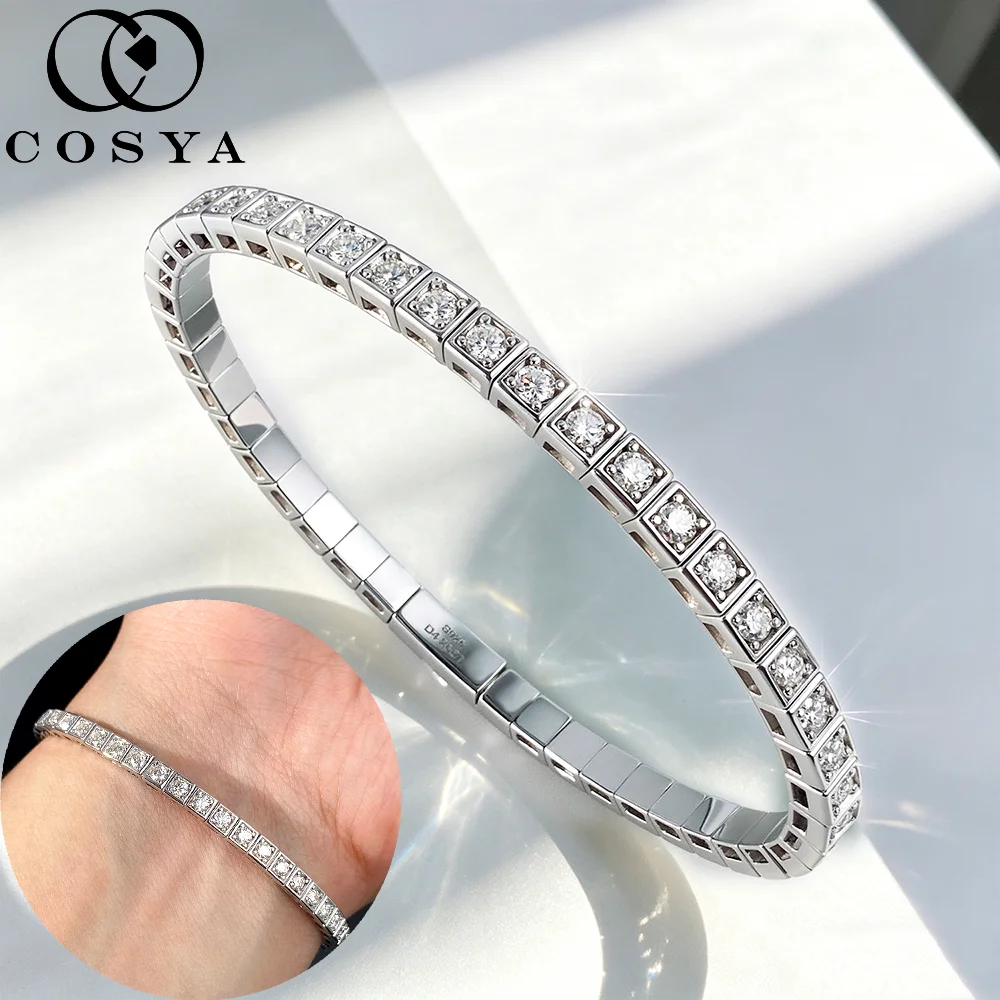 Браслеты COSYA Real с муассанитом 2,5 мм для женщин, серебро S925, цвет D, бриллианты VVS, цельные, для вечеринок, изысканные ювелирные изделия, подарок, сертифицированные
Браслеты COSYA Real с муассанитом 2,5 мм для женщин, серебро S925, цвет D, бриллианты VVS, цельные, для вечеринок, изысканные ювелирные изделия, подарок, сертифицированные