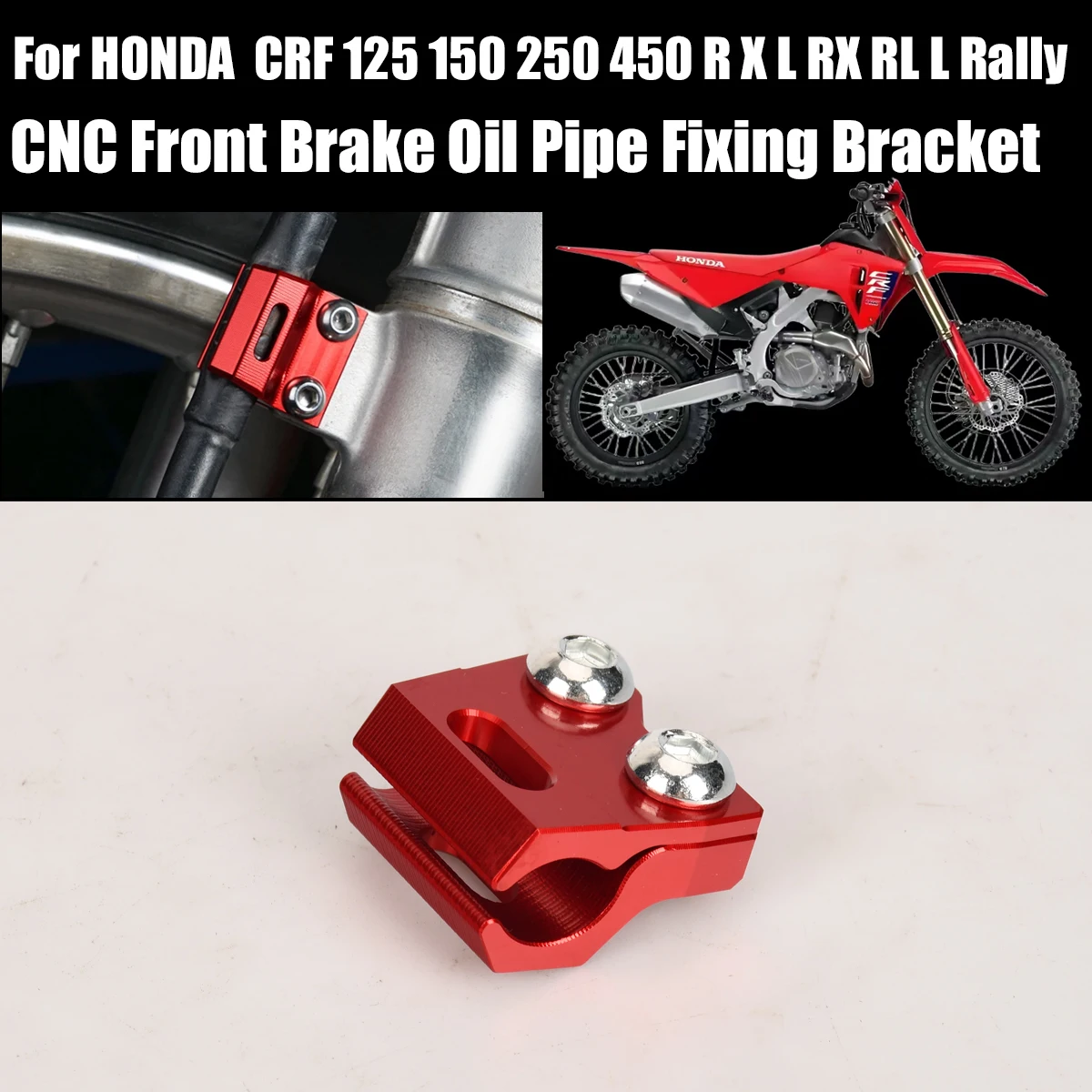 For HONDA CRF125 150 250 450R X RX CRF250 300 450 L RL L Rally 1997 2004 2023 Dirt Bike CNC Front Brake Oil Pipe Fixing Bracket
For HONDA CRF125 150 250 450R X RX CRF250 300 450 L RL L Rally 1997 2004 2023 Dirt Bike CNC Front Brake Oil Pipe Fixing Bracket