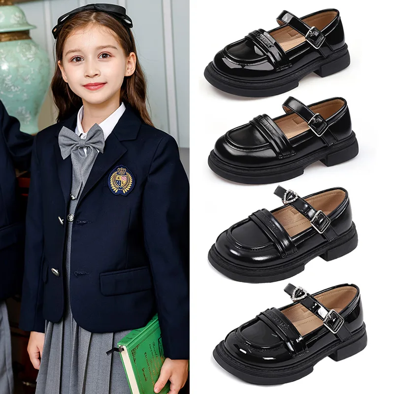 Girls' Leather Shoes 2024 New Soft Soled Children's Performance School Shoes Little Girl Princess Black Single Shoes
Girls' Leather Shoes 2024 New Soft Soled Children's Performance School Shoes Little Girl Princess Black Single Shoes