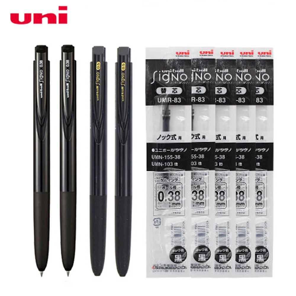 UNI BALL Gel Pen UMN-155 Signo RT1 Black Ink (Neutral Pen +Refill )Set School Supplies Japanese Stationery 0.38/0.5mm
UNI BALL Gel Pen UMN-155 Signo RT1 Black Ink (Neutral Pen +Refill )Set School Supplies Japanese Stationery 0.38/0.5mm
