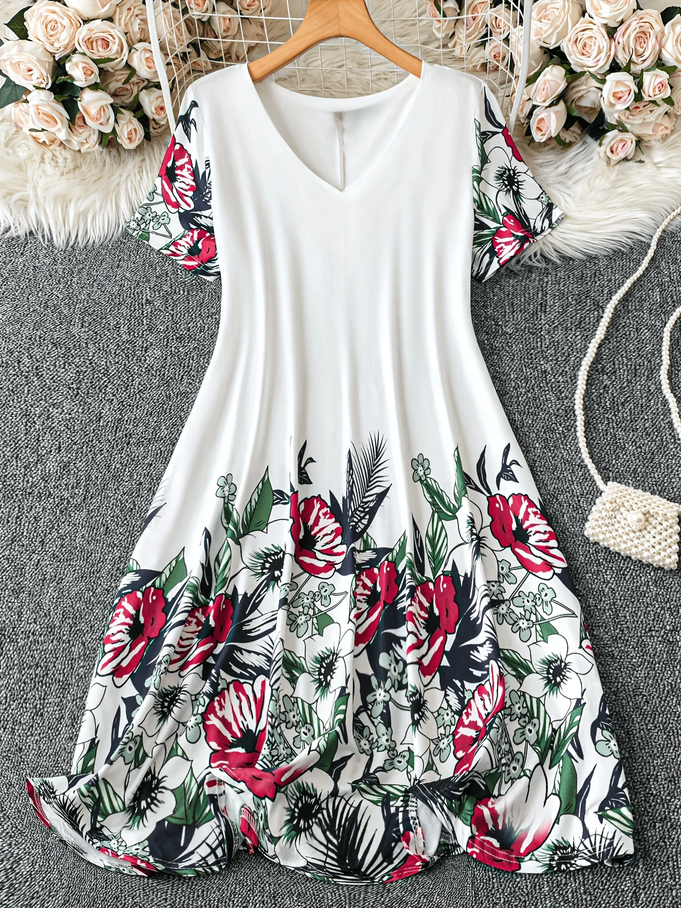 plus Size Floral Print Maxi Dress Casual Holiday Fashion Dress for Women Big Size Clothing Plant Motif Summer Dress
plus Size Floral Print Maxi Dress Casual Holiday Fashion Dress for Women Big Size Clothing Plant Motif Summer Dress