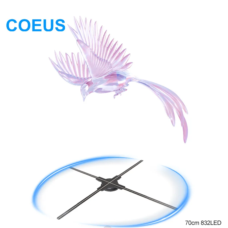 COEUS 70cm High Resolution 832LED Video Projector Light 3D LED Fan Advertising Machine With Remote For Display
COEUS 70cm High Resolution 832LED Video Projector Light 3D LED Fan Advertising Machine With Remote For Display