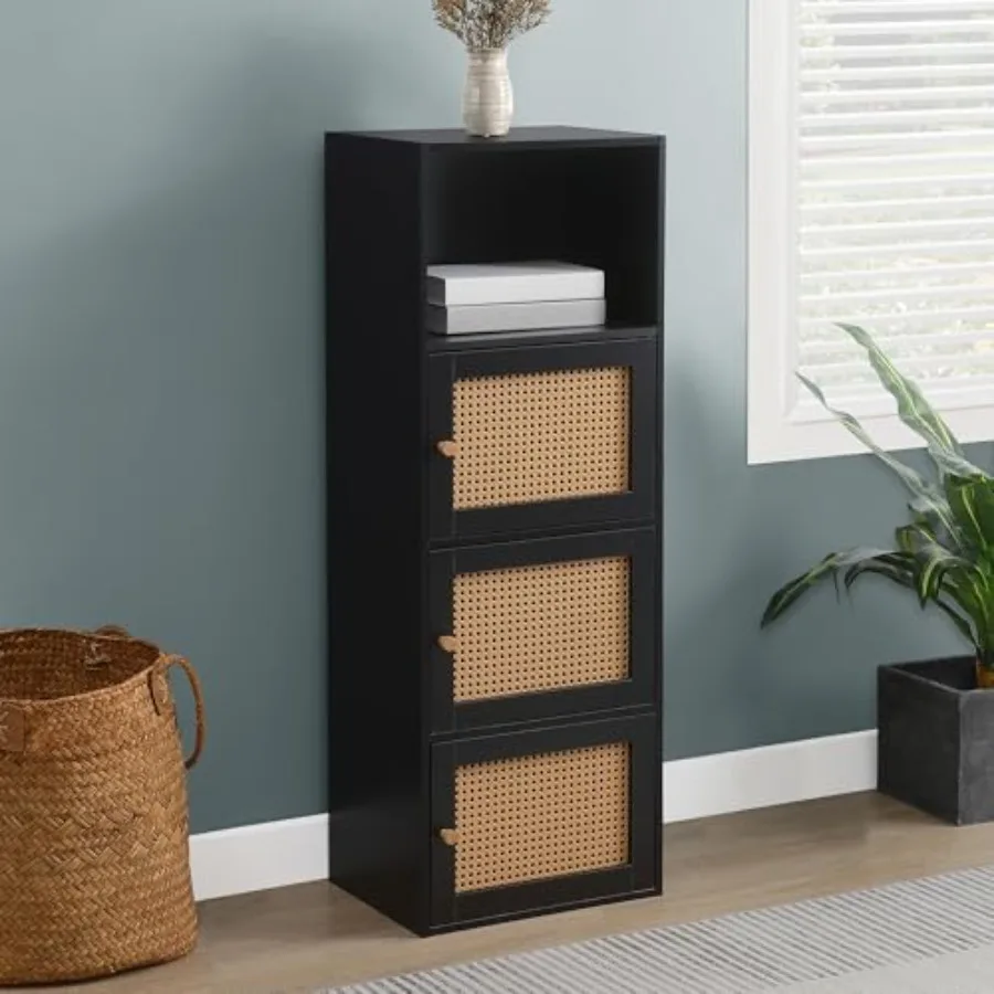 Xtra Storage Boho Weave 3 Door Cabinet 16.5" - Modern Rattan Organizer with Shelf for Living Room, Bathroom, Office, Home Libra
Xtra Storage Boho Weave 3 Door Cabinet 16.5" - Modern Rattan Organizer with Shelf for Living Room, Bathroom, Office, Home Libra