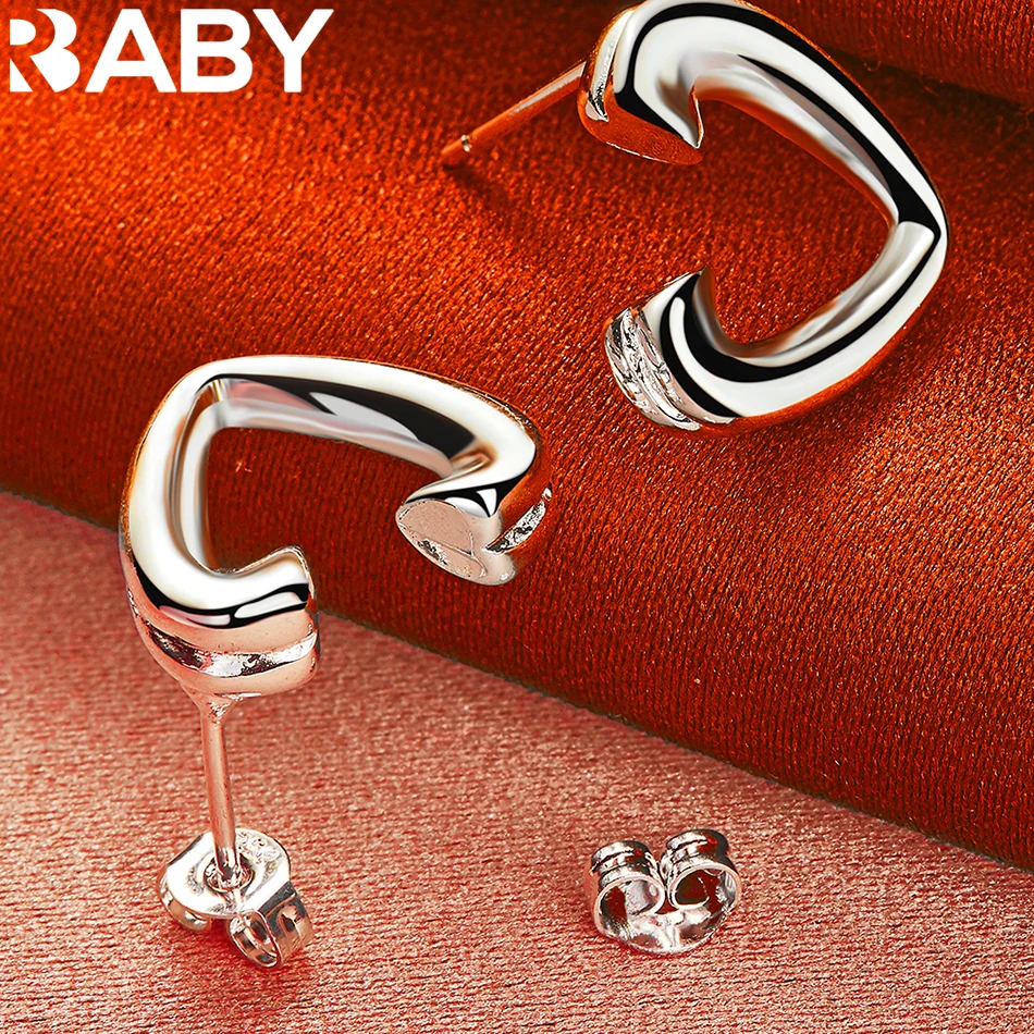 URBABY 925 Sterling Silver Heart Stud Earrings For Women Fashion Jewelry Simple Elegant Party Wedding Accessories
URBABY 925 Sterling Silver Heart Stud Earrings For Women Fashion Jewelry Simple Elegant Party Wedding Accessories