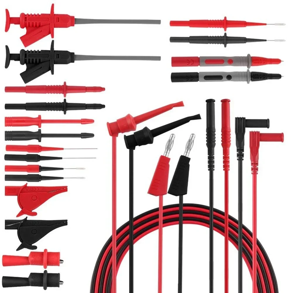 Test Leads Probes for Multimeter with 4MM Banana Connector and For ALLIGATOR Clips Suitable for Auto Repair and Electronics
Test Leads Probes for Multimeter with 4MM Banana Connector and For ALLIGATOR Clips Suitable for Auto Repair and Electronics