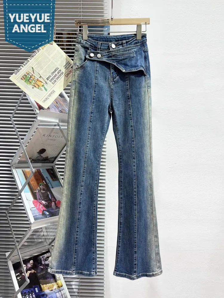 Streetwear Fashion Women Denim Pants High Waist Patchwork Designer Vintage Flared Jeans Spring Summer Casual Female Trousers
Streetwear Fashion Women Denim Pants High Waist Patchwork Designer Vintage Flared Jeans Spring Summer Casual Female Trousers