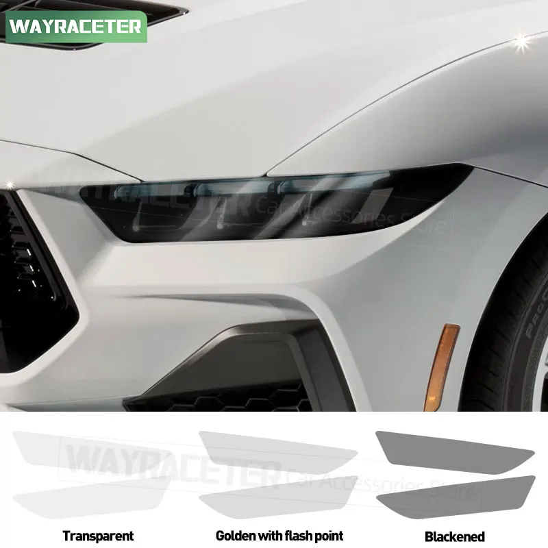2 шт., ТПУ наклейки для автомобильных фар Ford Mustang 2024 2025 
2 шт., ТПУ наклейки для автомобильных фар Ford Mustang 2024 2025