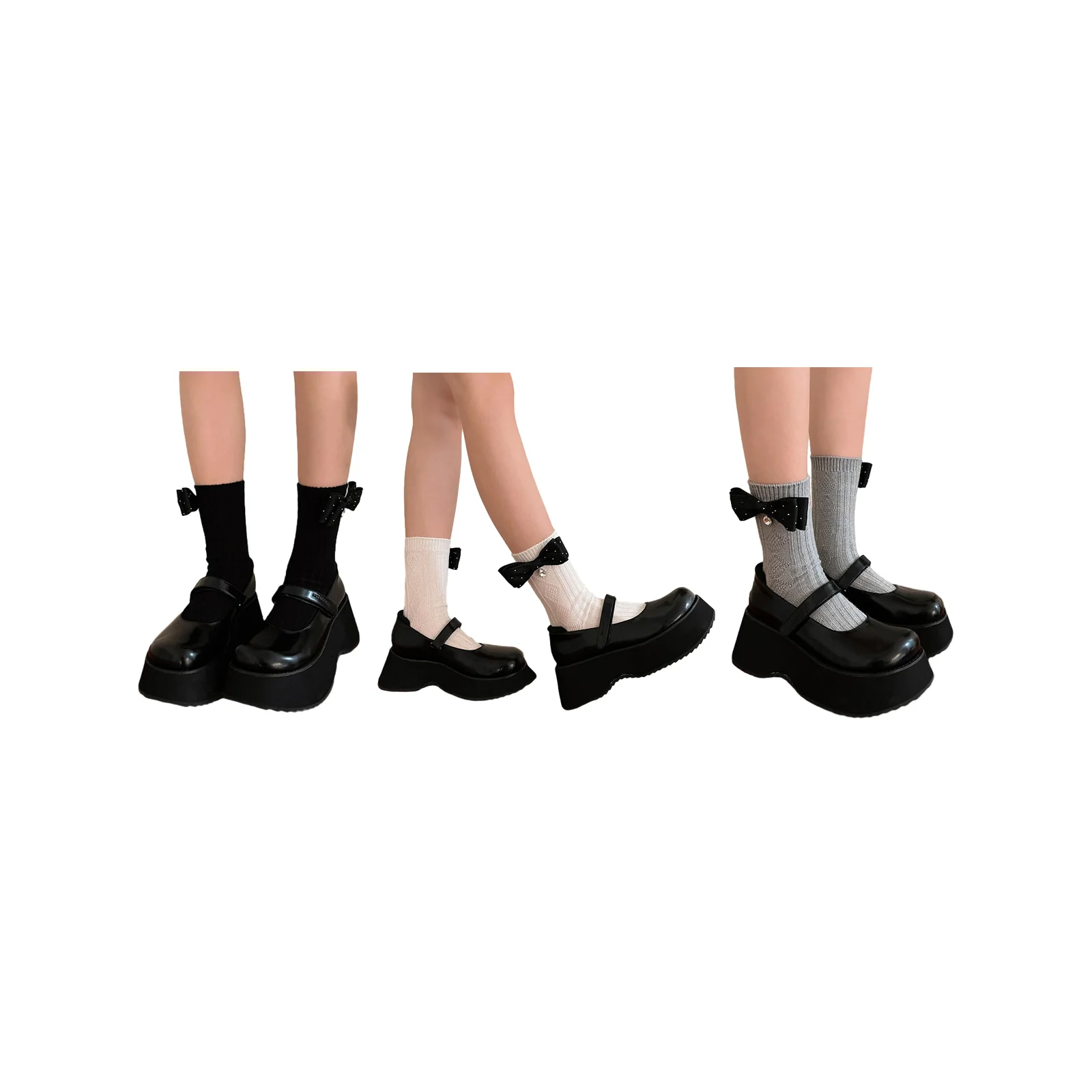 Трехцветные носки с ромбовидным узором (по 1 пара каждого цвета: черный + белый + серый)
Трехцветные носки с ромбовидным узором (по 1 пара каждого цвета: черный + белый + серый)