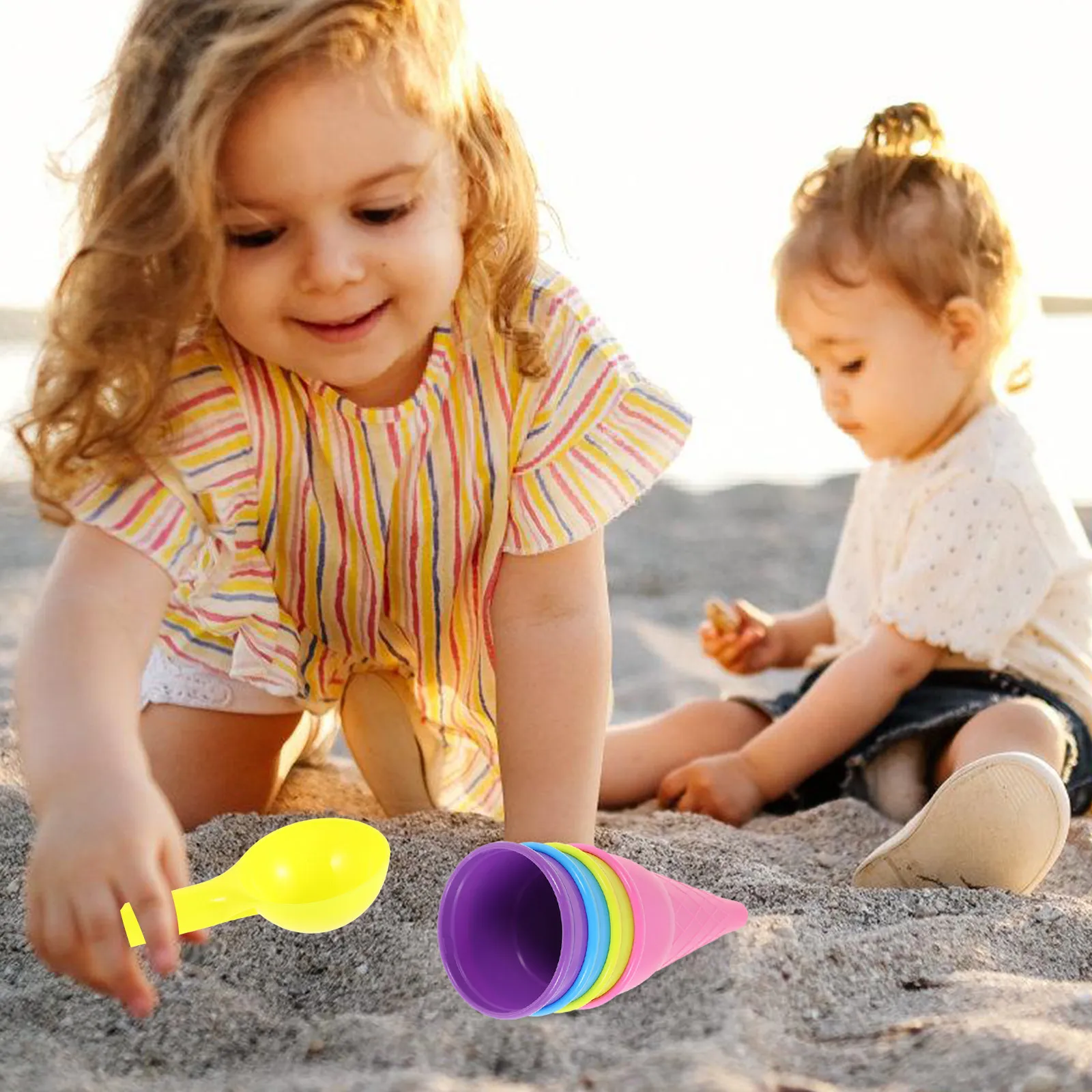 1Set Ice Cream Cone Shaped Sand Digging Scoop Set for Kids Outdoor Beach Backyard Sandbox Snow Play Promotes Hand Eye
1Set Ice Cream Cone Shaped Sand Digging Scoop Set for Kids Outdoor Beach Backyard Sandbox Snow Play Promotes Hand Eye