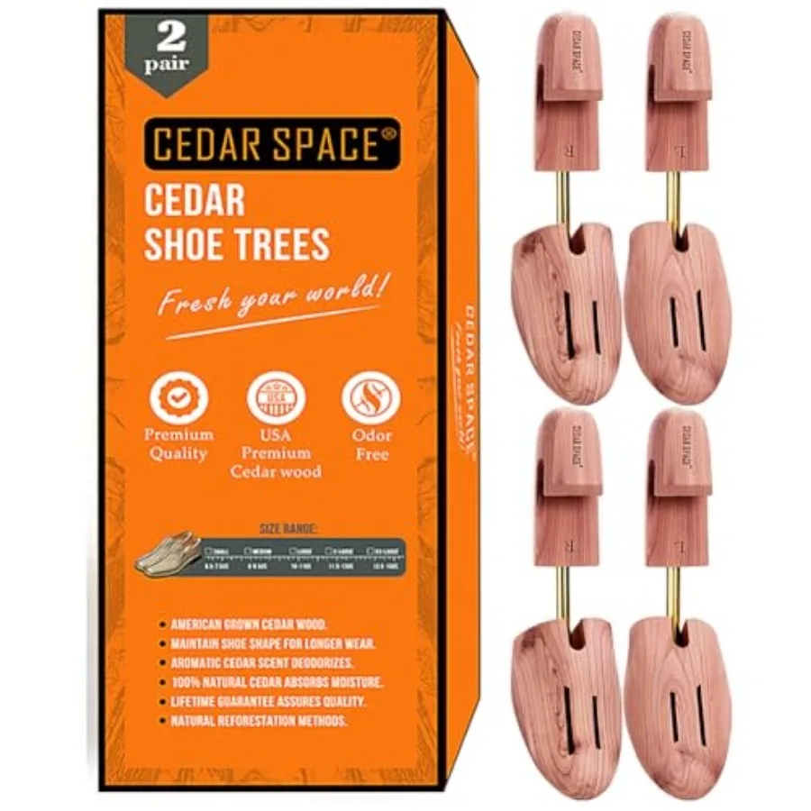 Cedar Space Wooden Shoe Stretcher Tree, 6.5-14 Sizes Cedar Wood Shoe Trees, 2/4PC Shoe Stretcher for Men, Sneakers, Boots
Cedar Space Wooden Shoe Stretcher Tree, 6.5-14 Sizes Cedar Wood Shoe Trees, 2/4PC Shoe Stretcher for Men, Sneakers, Boots